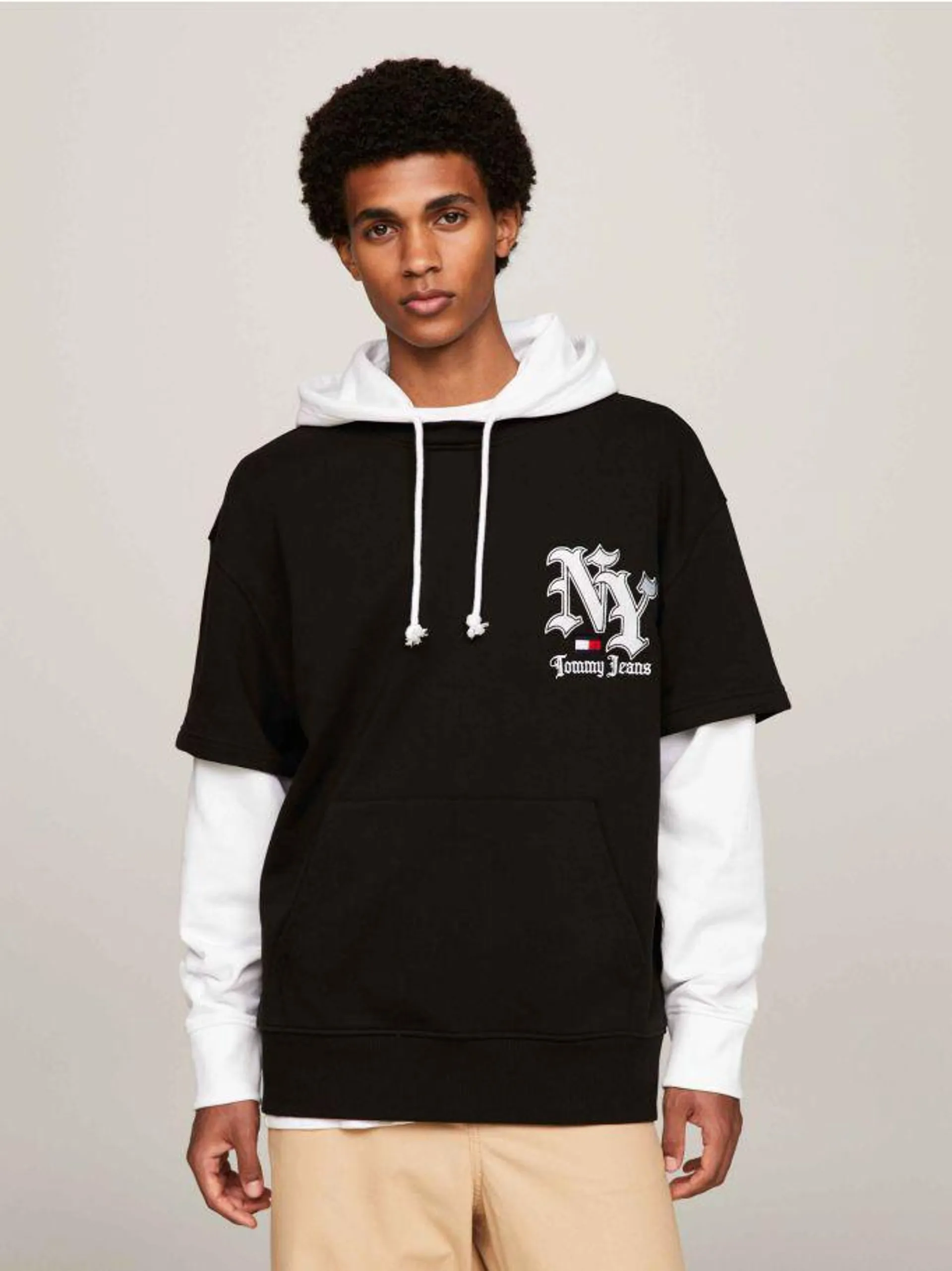 Double Layer Sleeves NY Logo Hoody