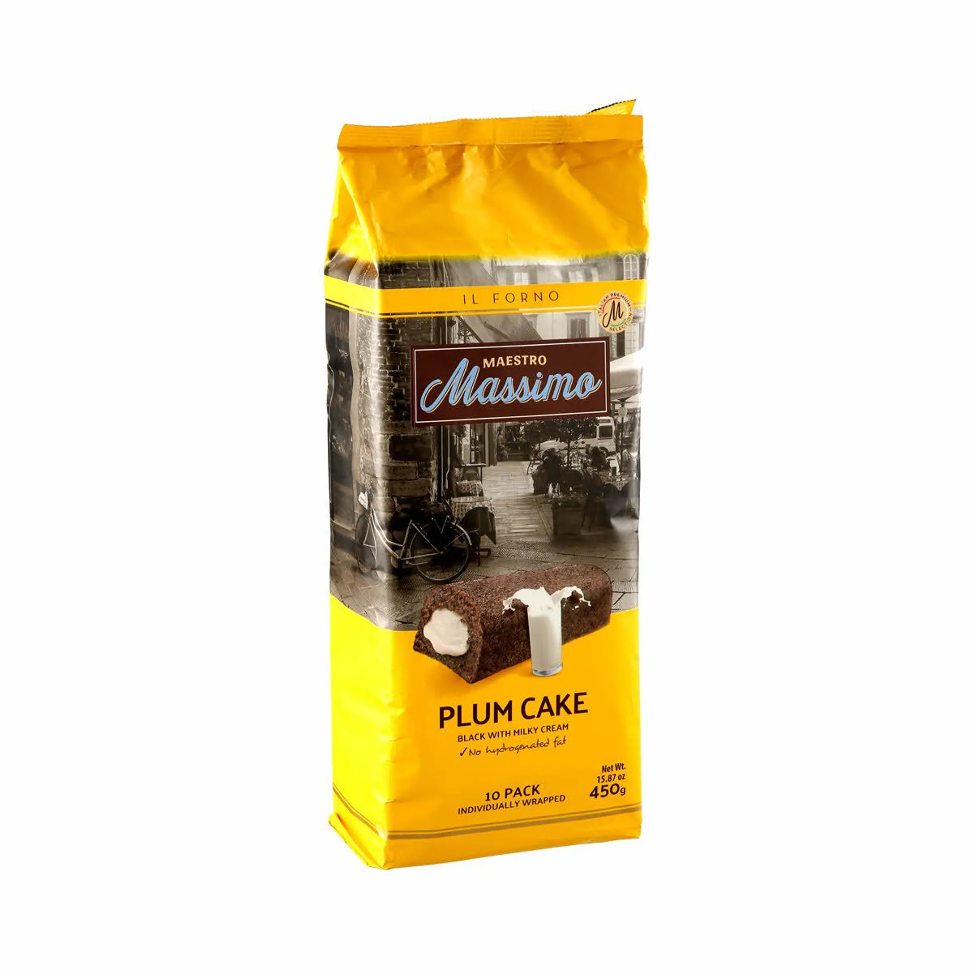 Massimoo Plum Cake Black with Milky Chocolate Cream 45gm