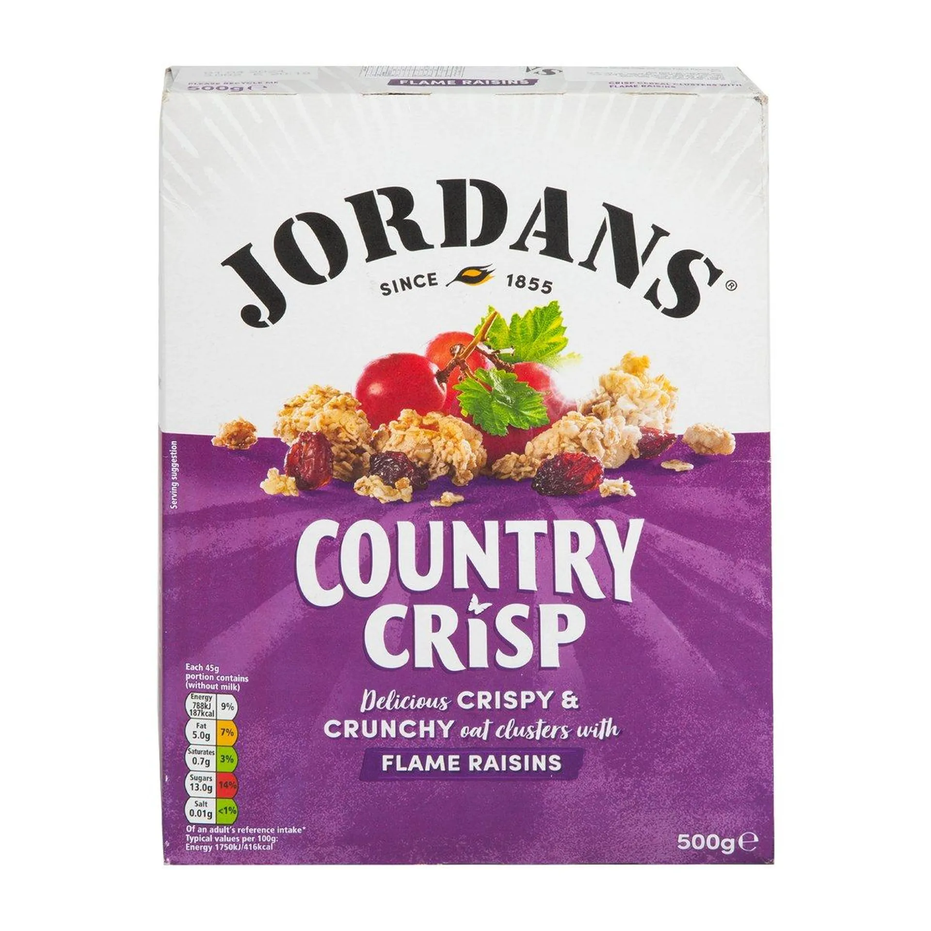 Jordan's Country Crisp With Juicy Flame Raisins 500 g