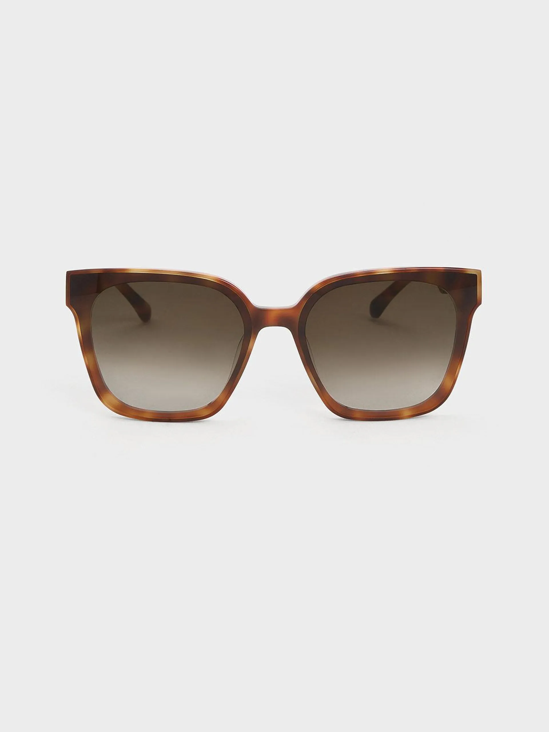 Square Thick-Frame Sunglasses - T. Shell