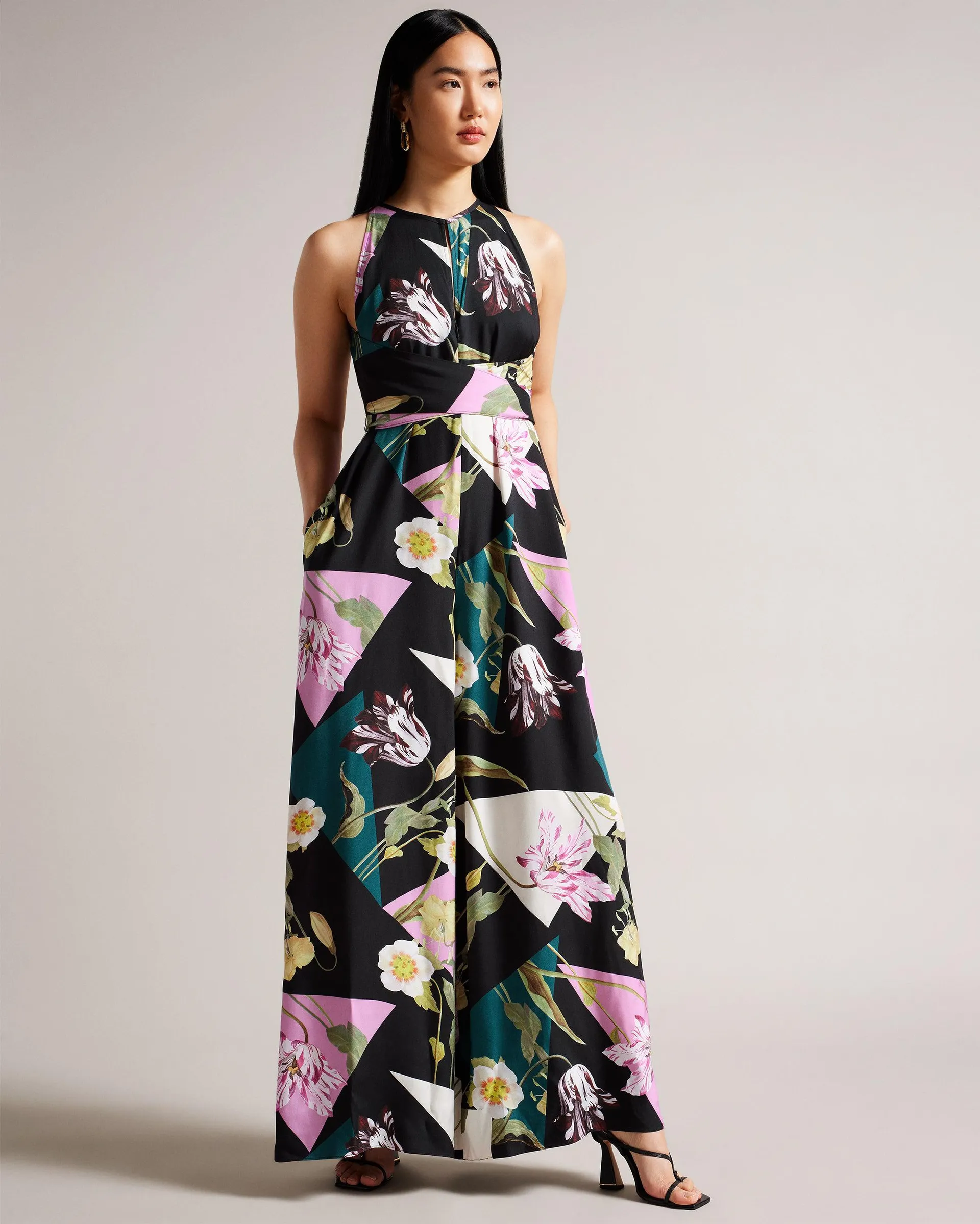 Printed Halter Neck Jumpsuit