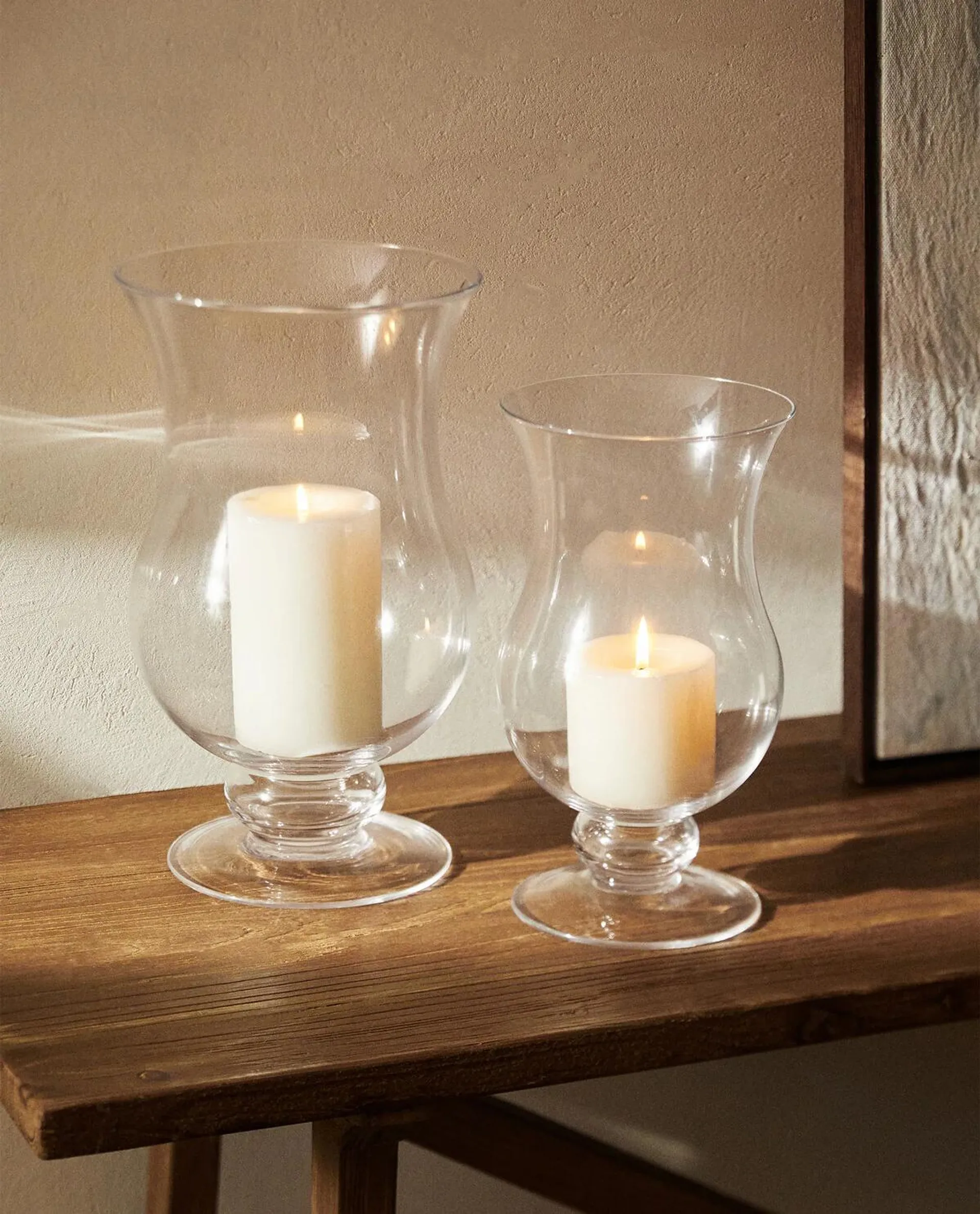 GLASS CANDLEHOLDER VASE