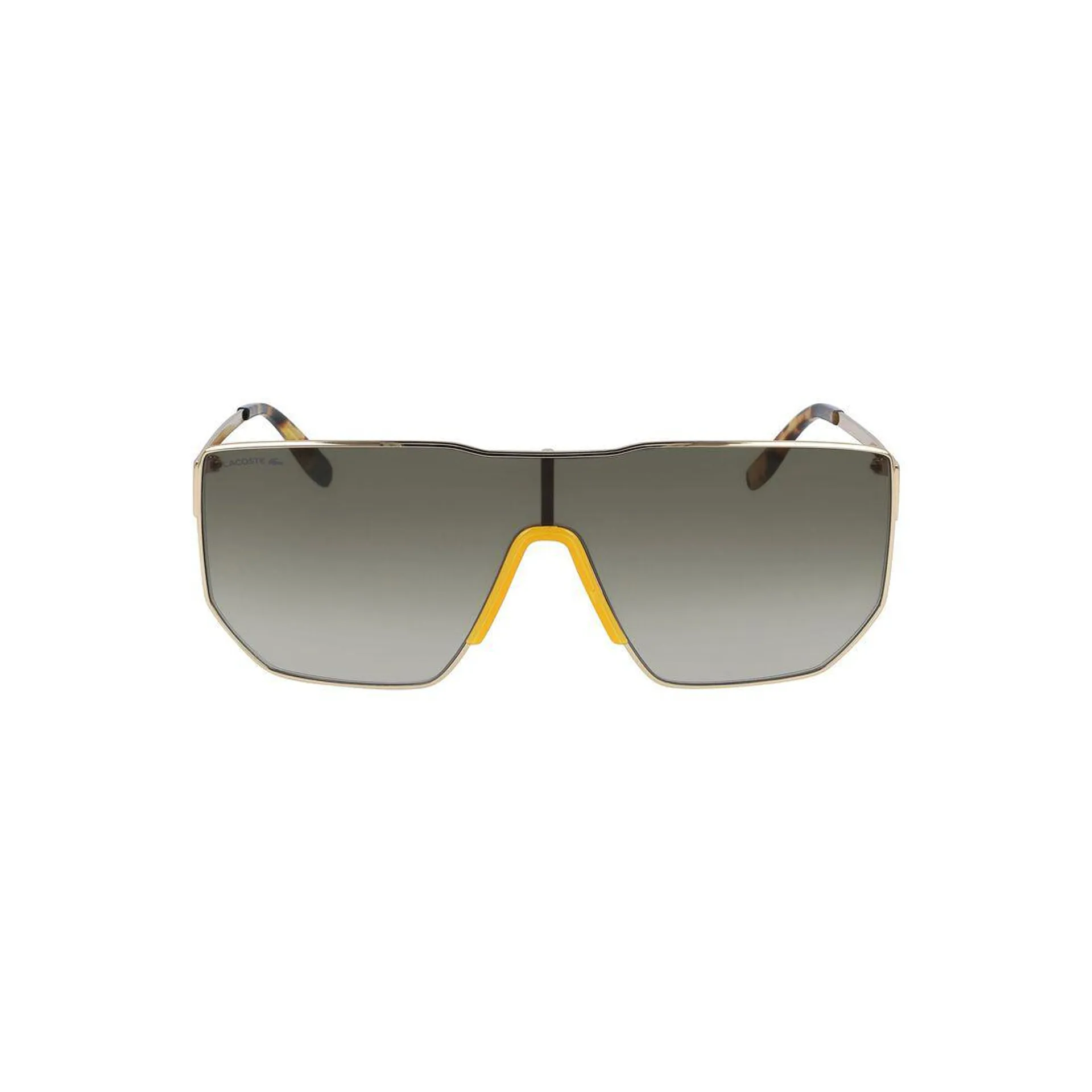 Unisex Shield Metal Urban Corner Sunglasses