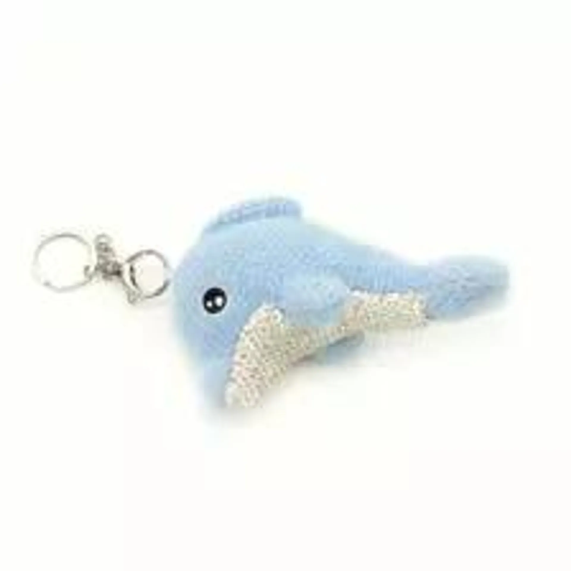 Cute Dolphin Shape Unique Keychain- Blue