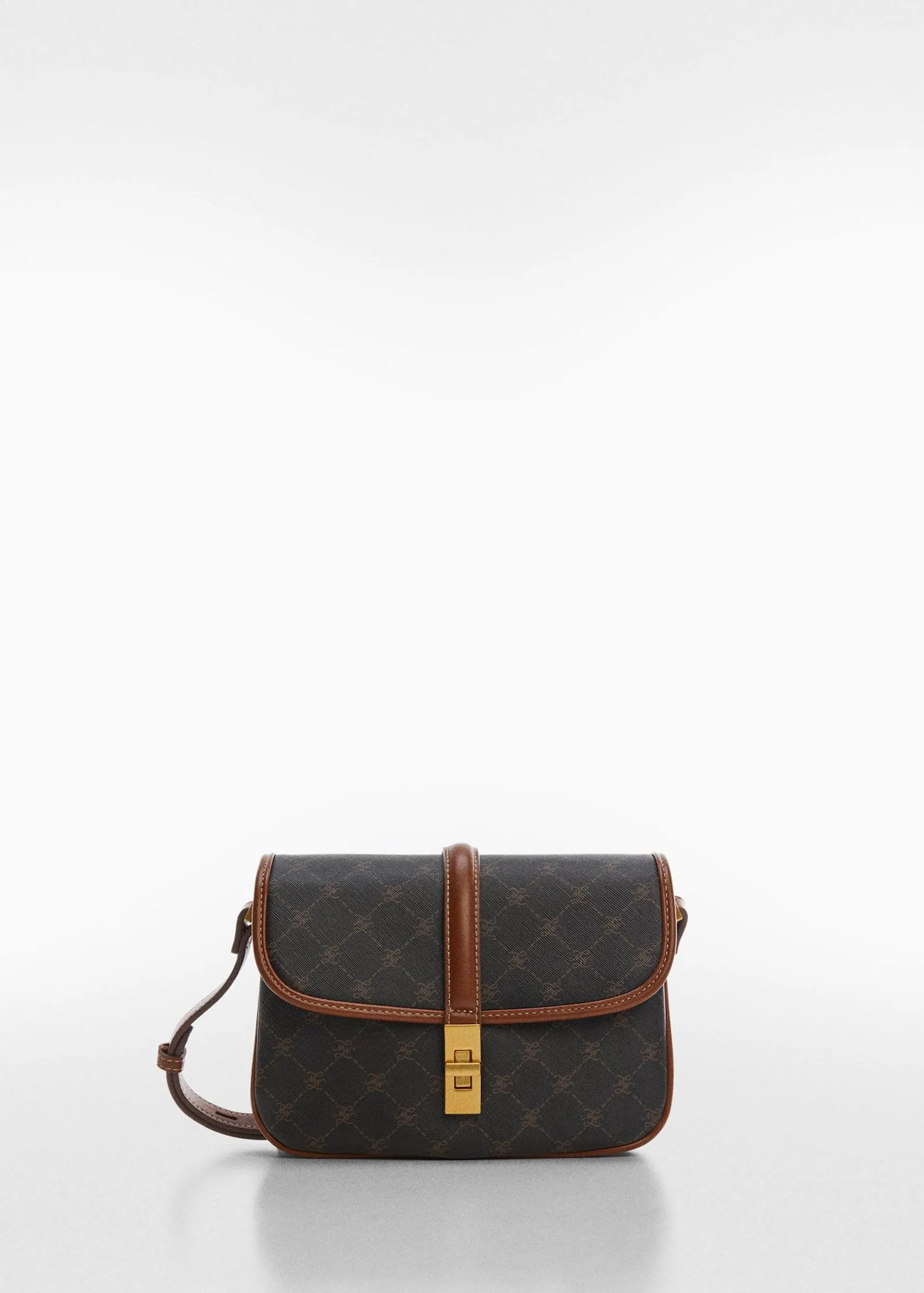 Shoulder bag with printed logo