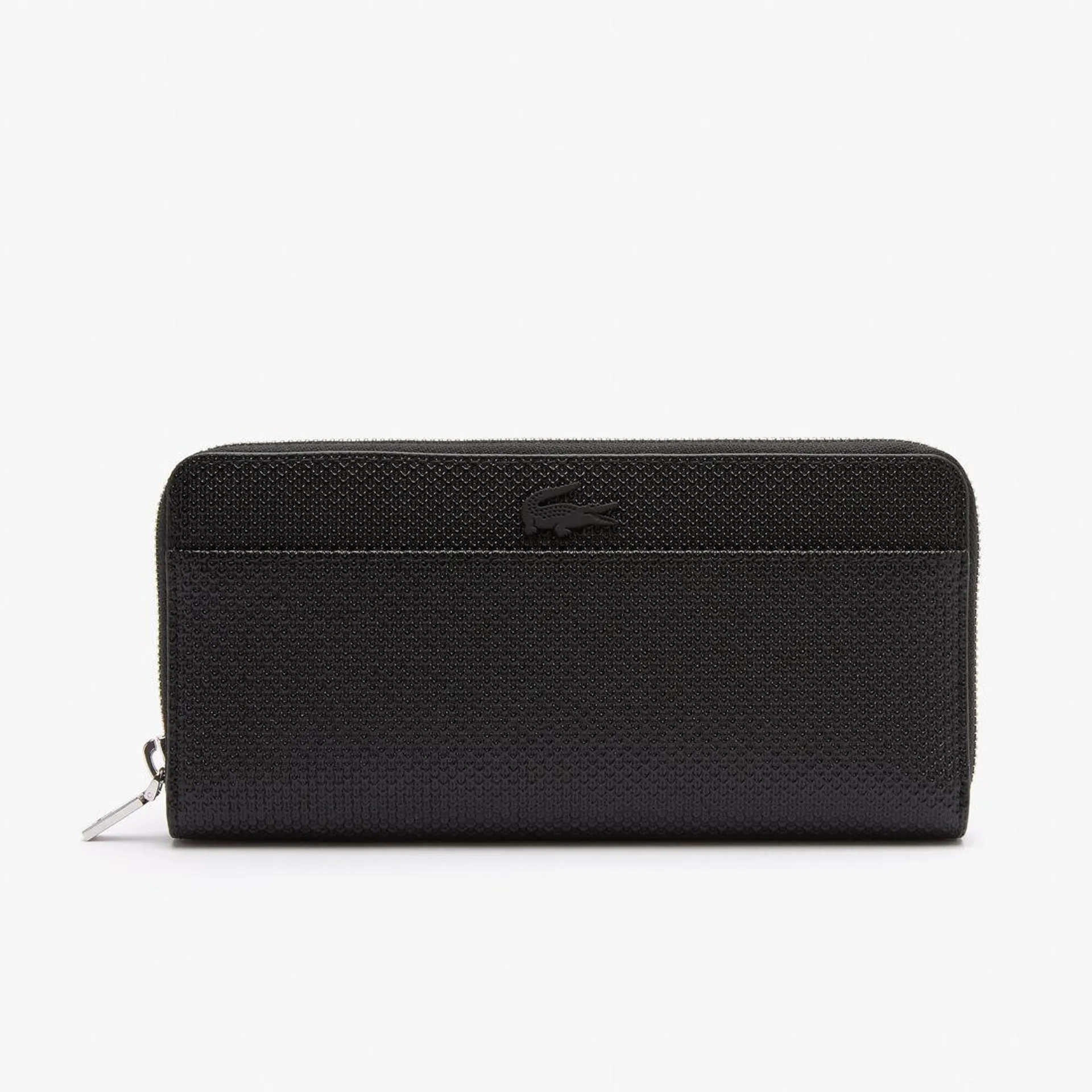 Unisex Chantaco Zipped Pique Leather Large Wallet