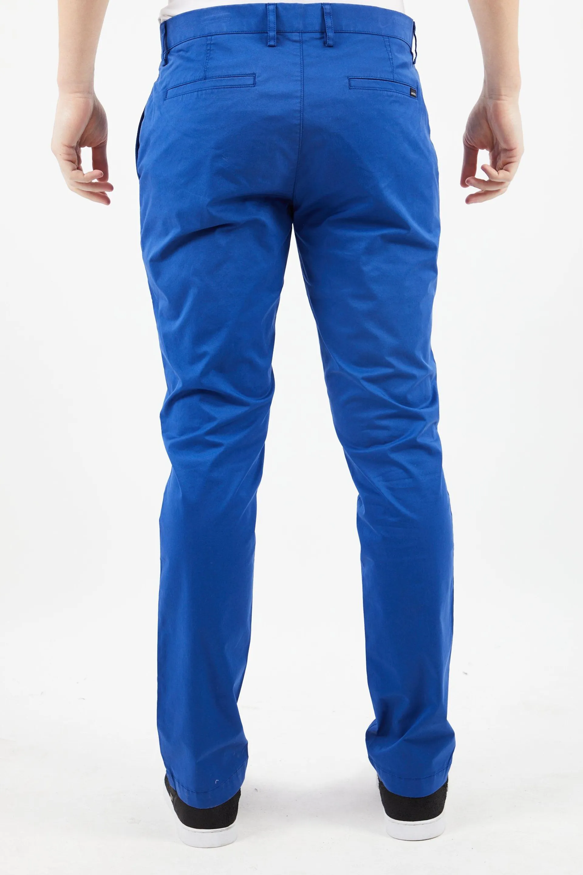 Men Slim Fit Solid Stretchable Chino 34 Length, Blue