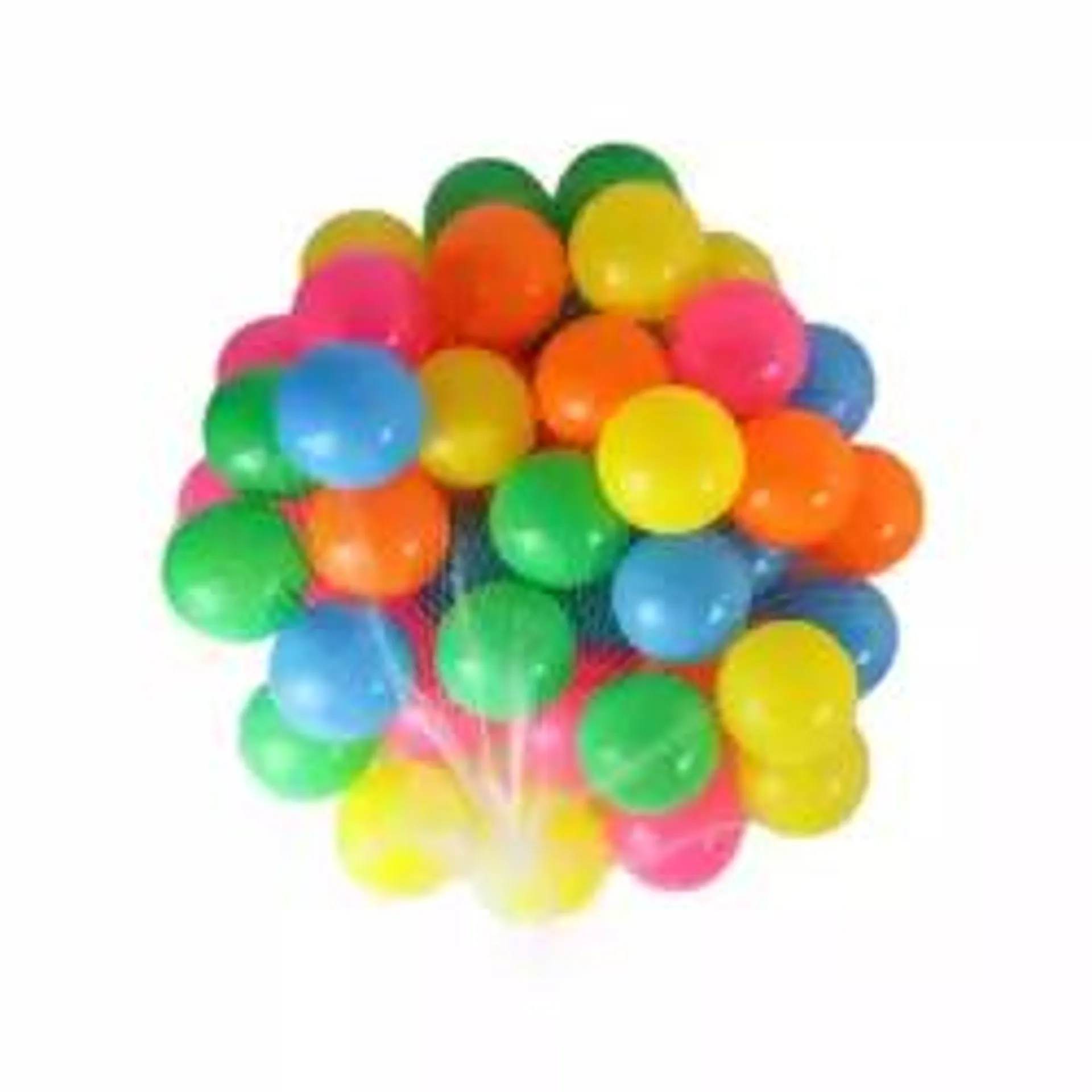 Kids Playset Soft Plastic Multipurpose Fun Balls In Net Reusable Kids Colored Balls- 50pcs