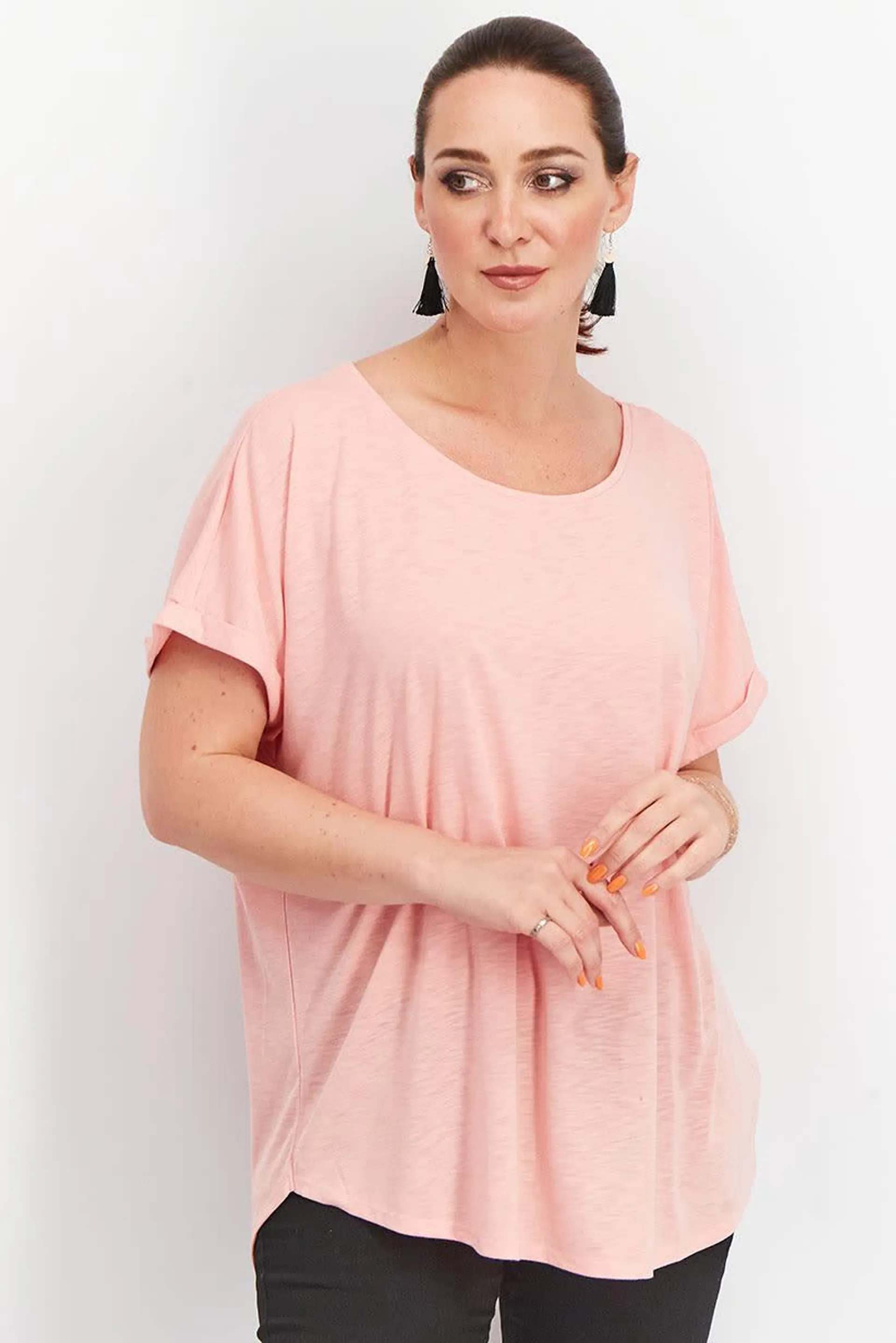 Women Sportswear Fit Short Sleeve Training Top, Pink