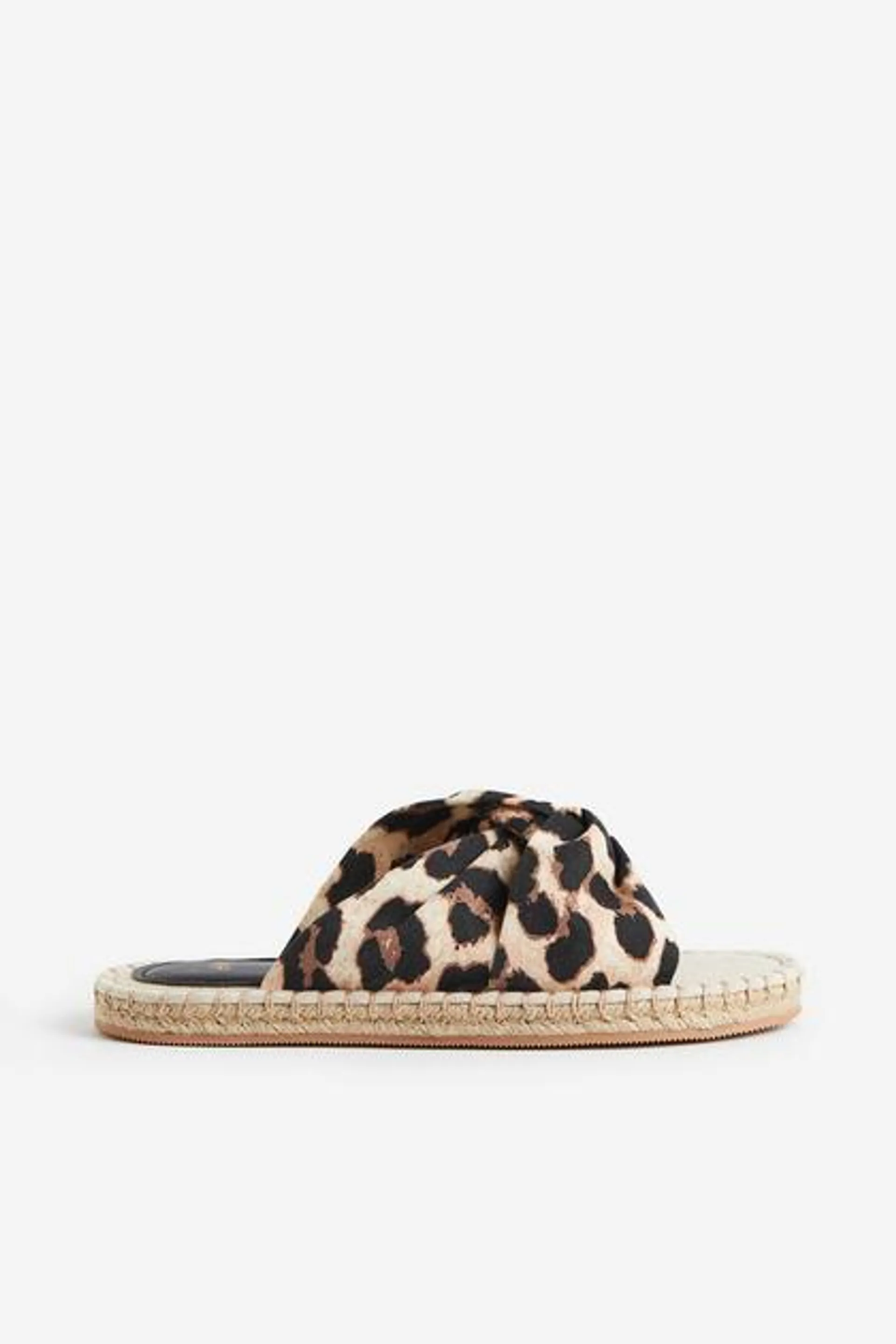 Knot-detail espadrille slides