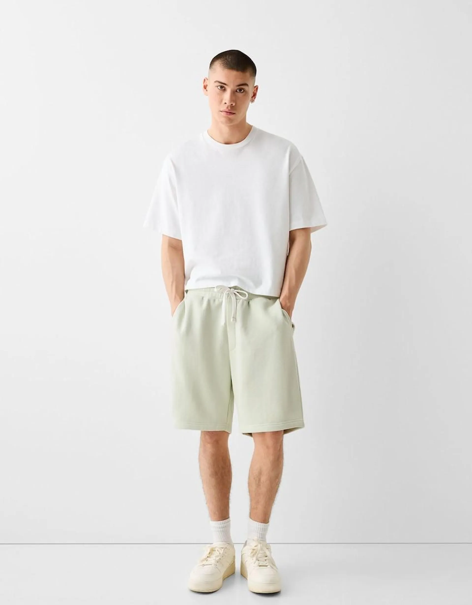 Plush bermuda shorts