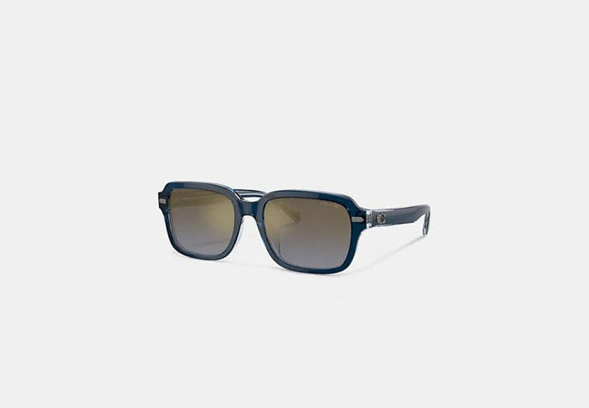 Beveled Signature Square Sunglasses