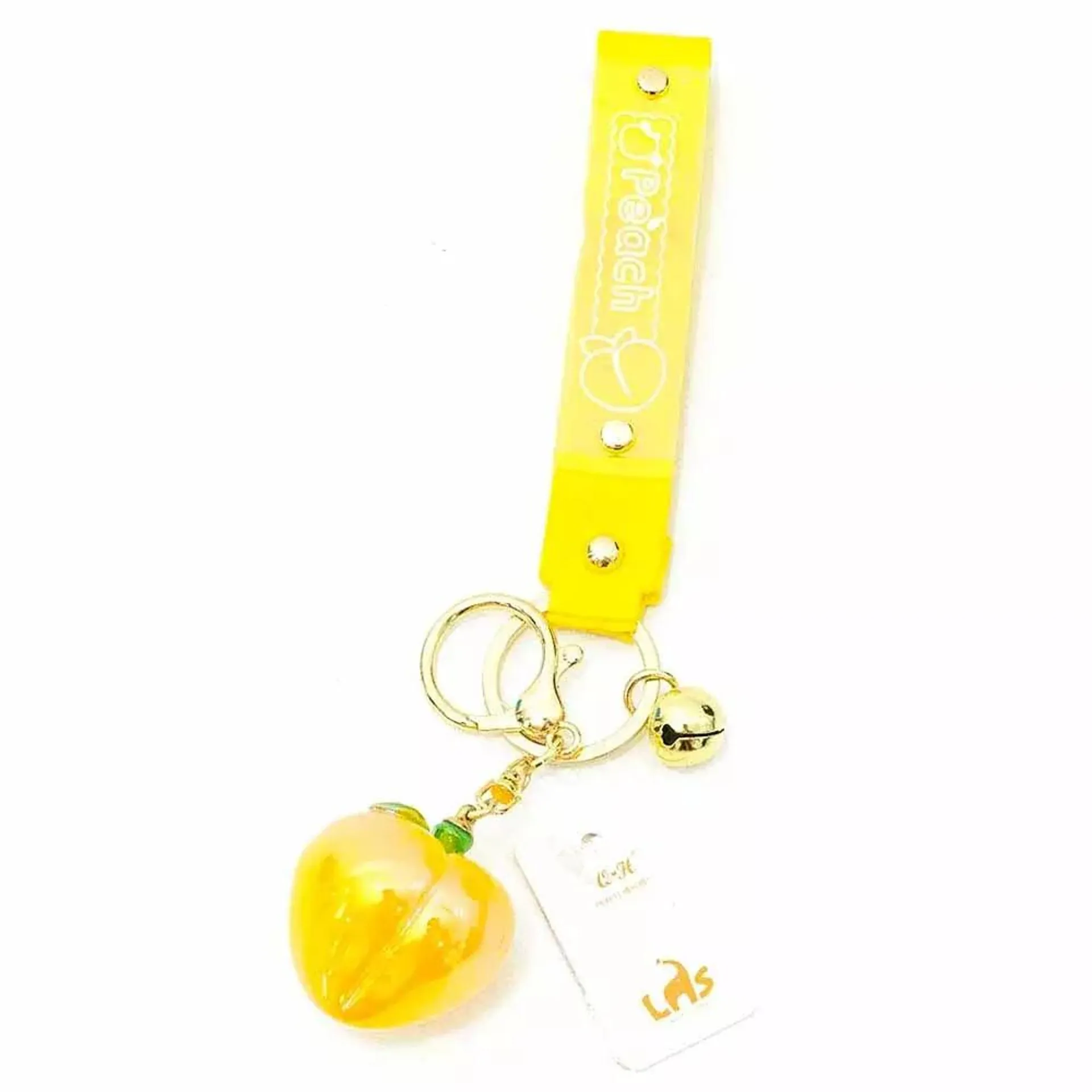 Unique Shinning Fruit Shape Keychain, Fancy Classy Mango Shape Keyring-Yellow