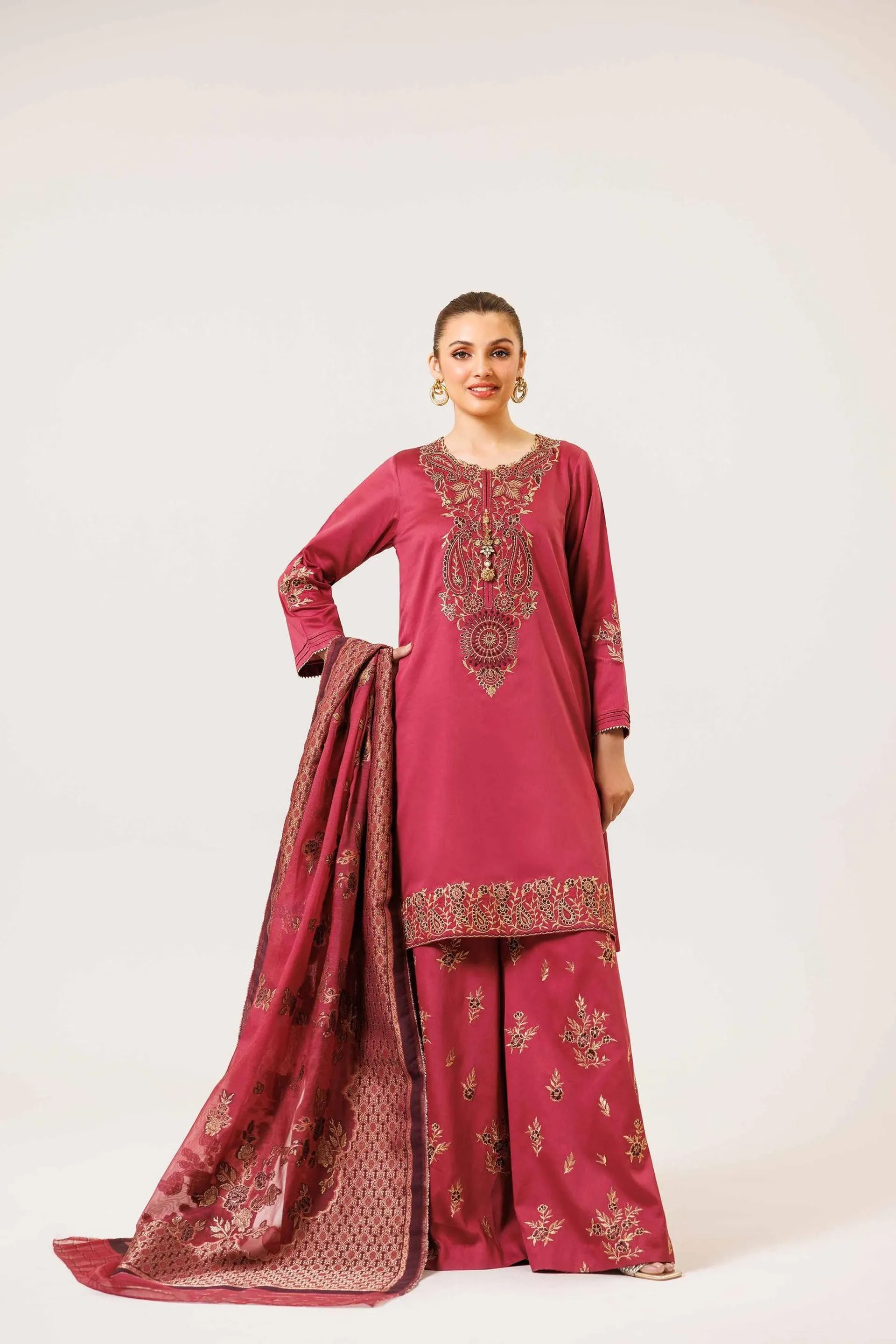 3 Piece - Embroidered Suit - 42401801