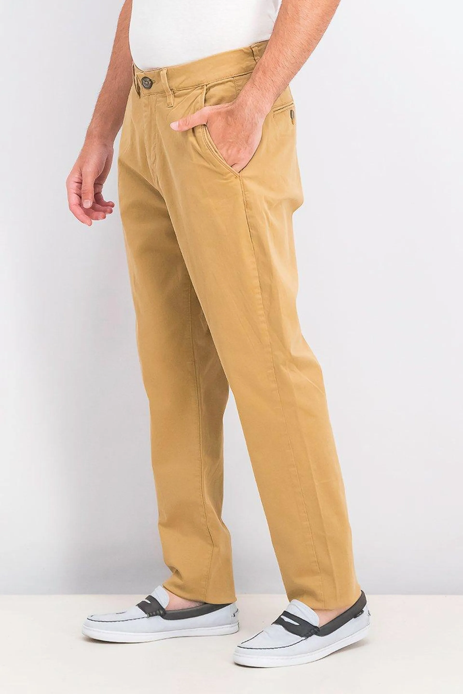 Men Slim Tapered Chino Pant, Tan