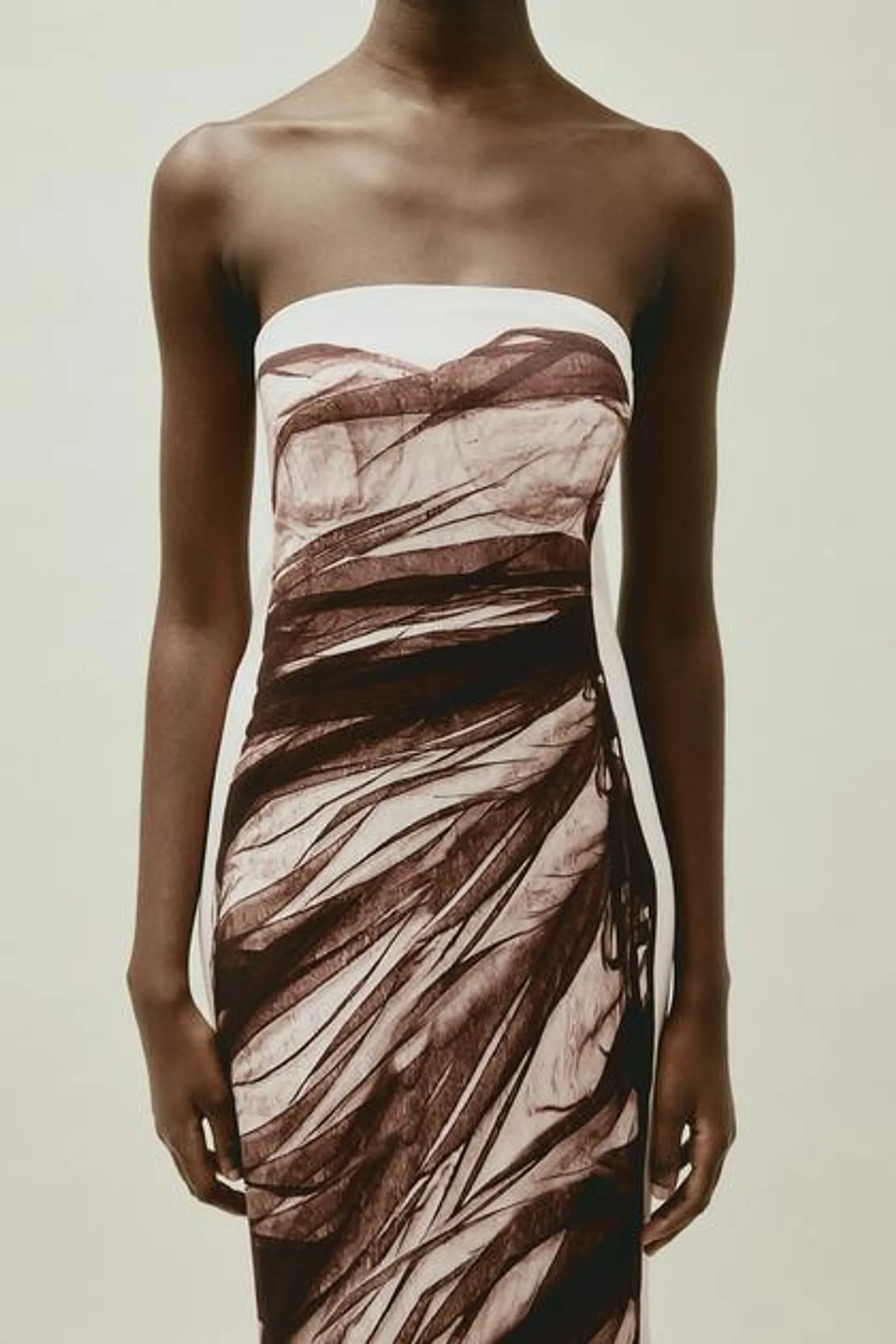 Trompe l'oeil-motif bandeau dress