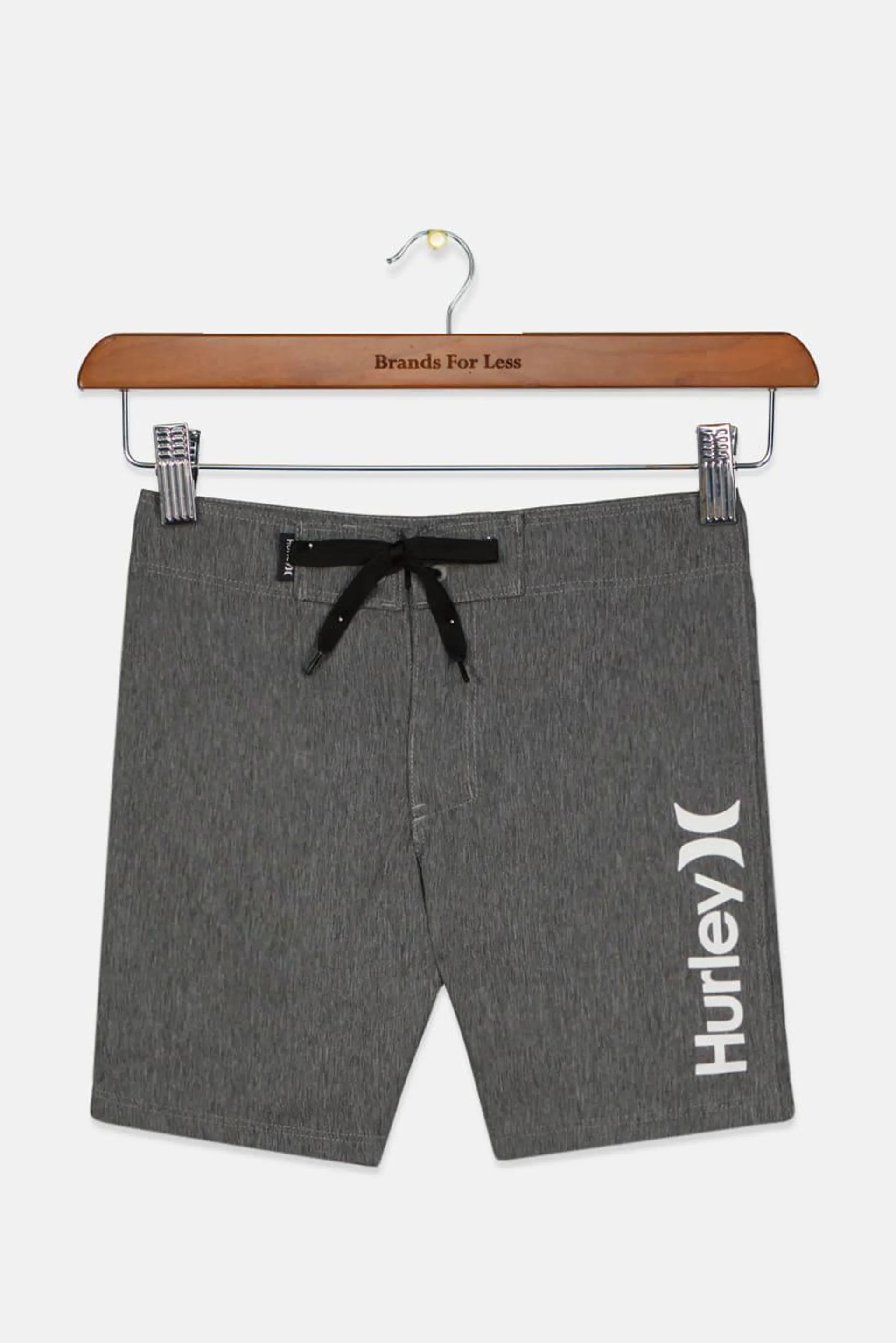 Toddlers Boy Board Short, Black Heather