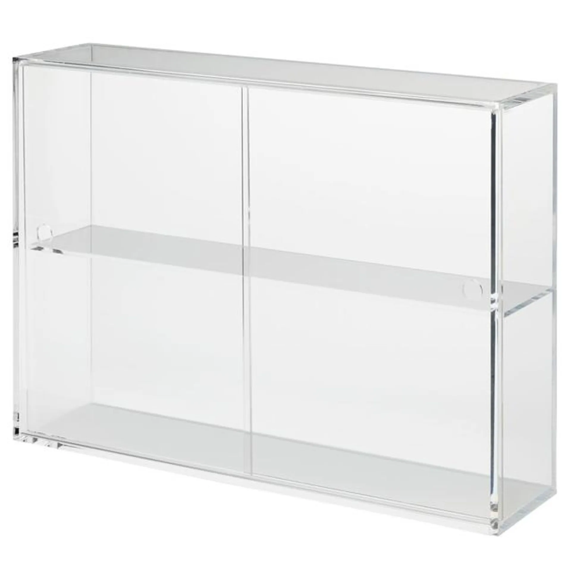Acrylic Collection Stand with Sliding Door, 33.6 x 8.4 x 24.4 cm, Clear