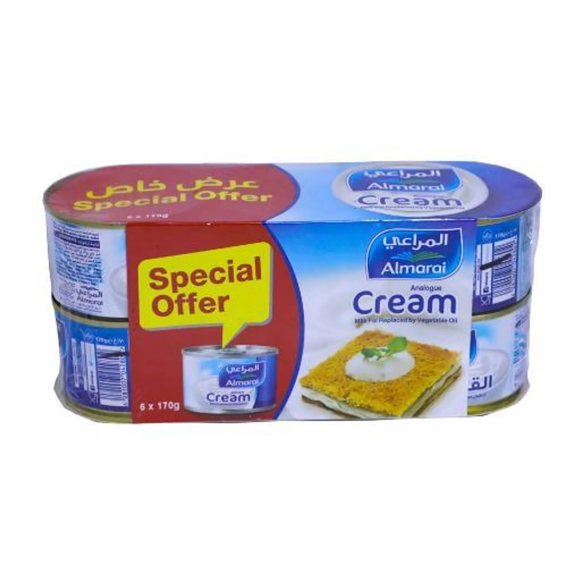 Almarai whipping cream with vegetable oil 170 gm x 6 pc