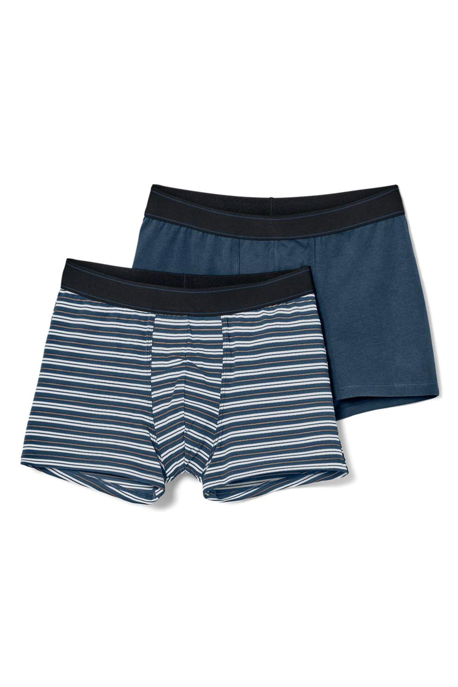 Men 2 Pack Stripe Boxer Brief,Blue