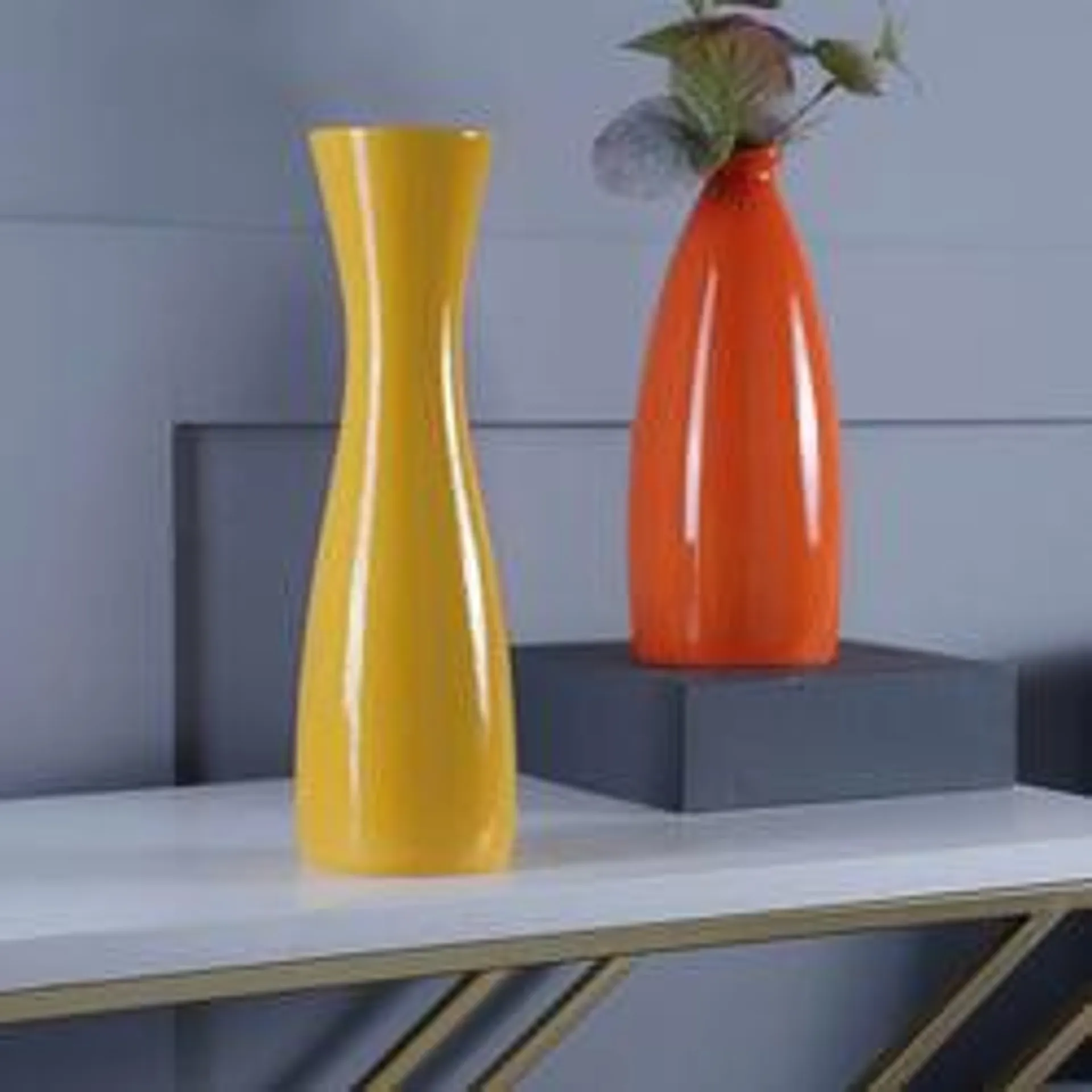 torren vase 13x13x33cm-yellow