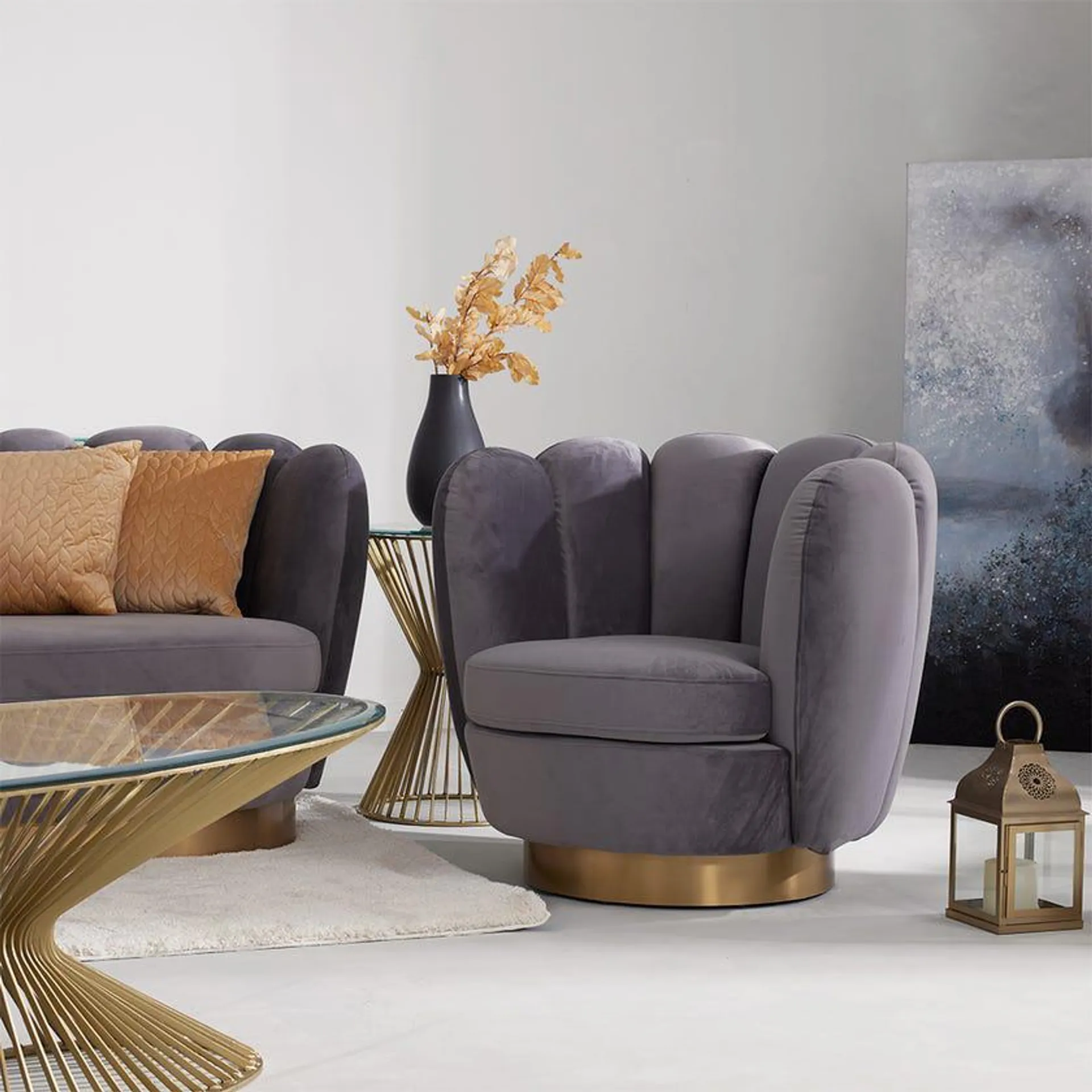 Opal Armchair, Grey