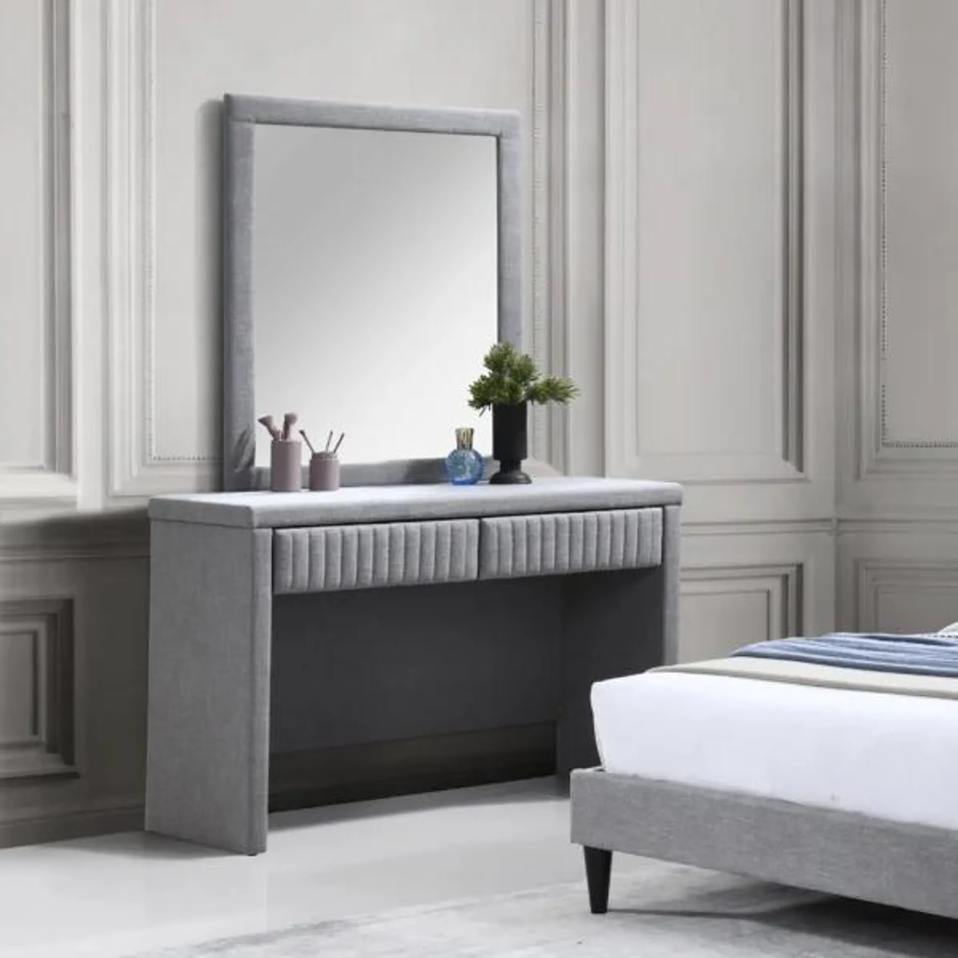 Nastya Dresser with Mirror – Grey