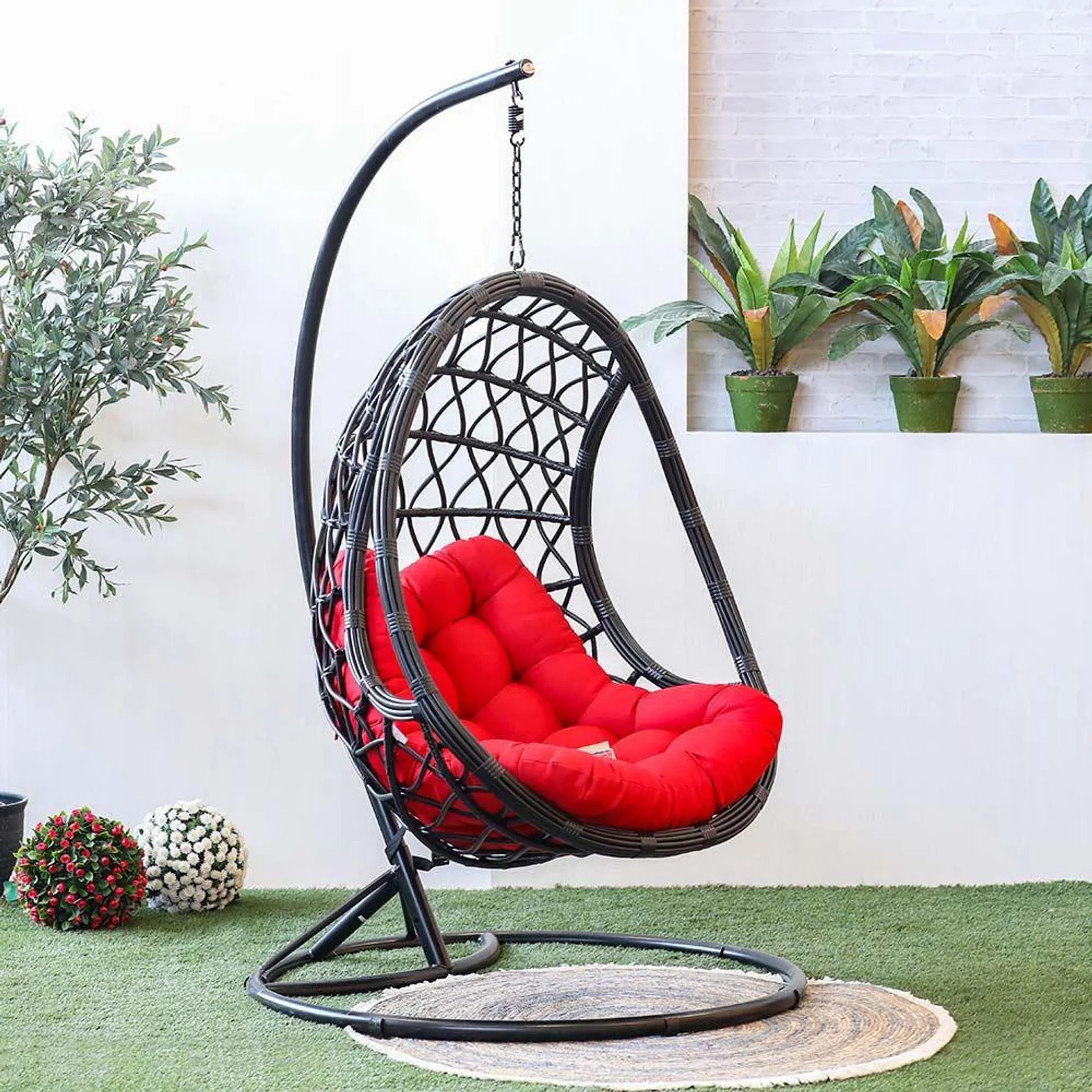 Julia Rattan 1-Seater Swing Chair