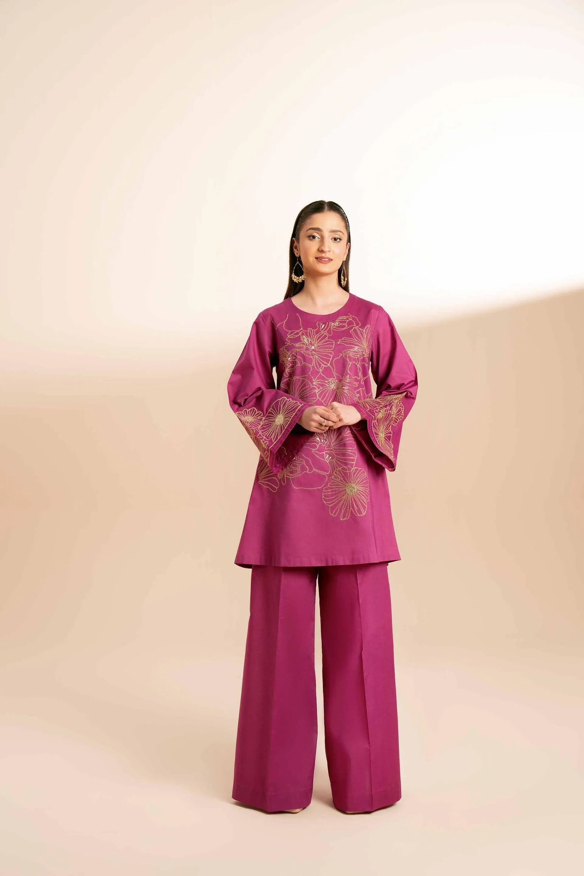 2 Piece - Dyed Embroidered Suit - 42401729