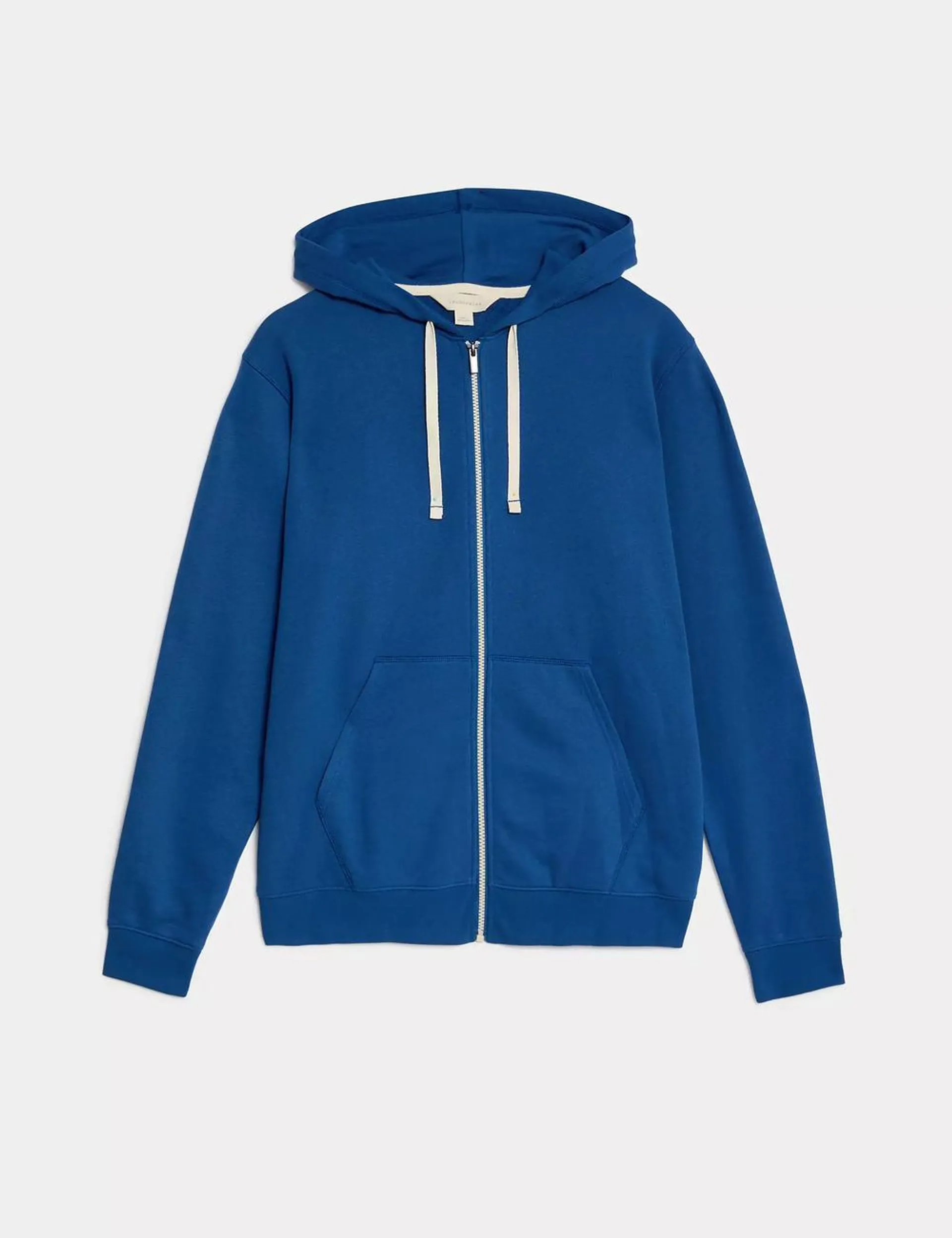 Cotton Rich Zip Up Hoodie