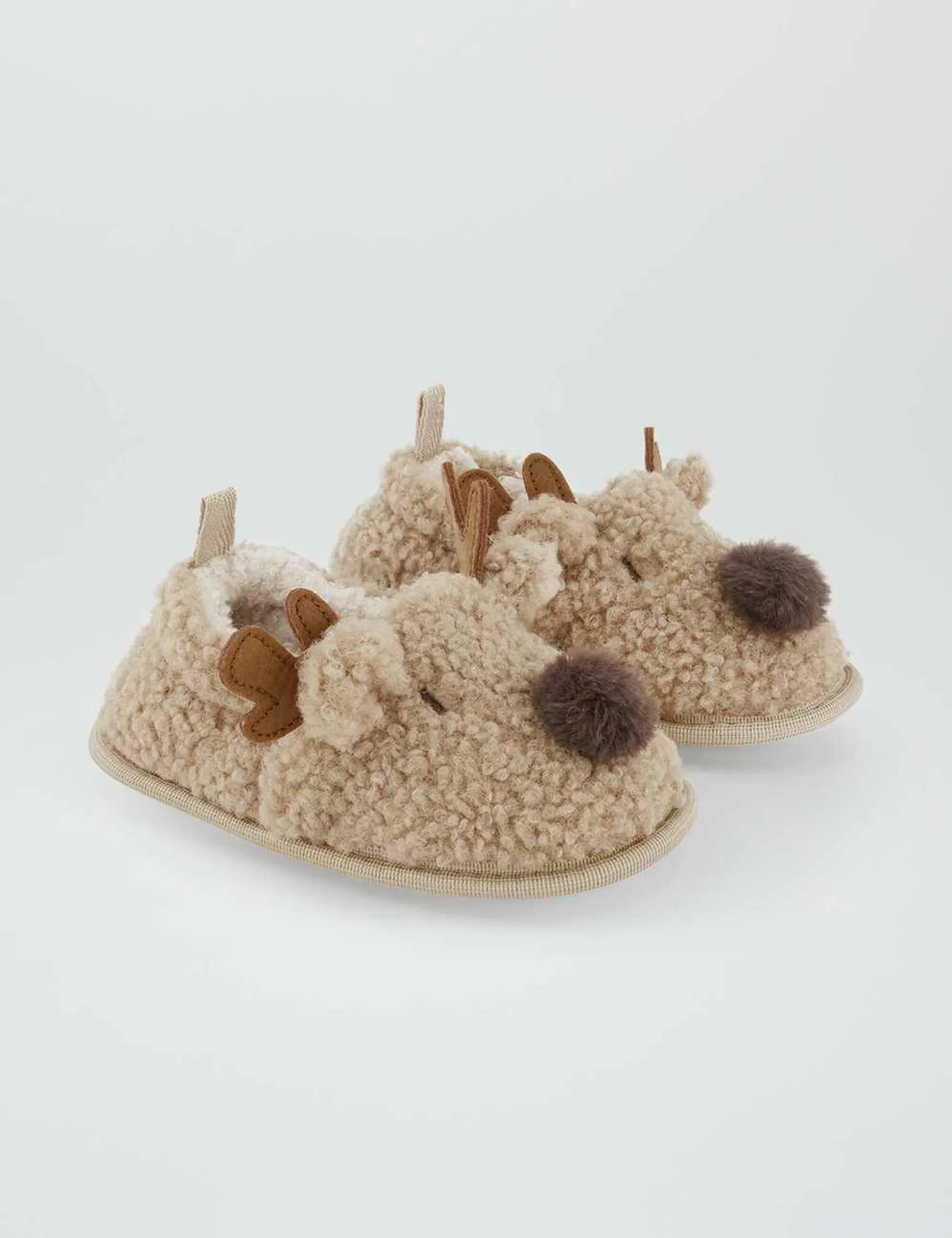 Christmas reindeer embellished slippers