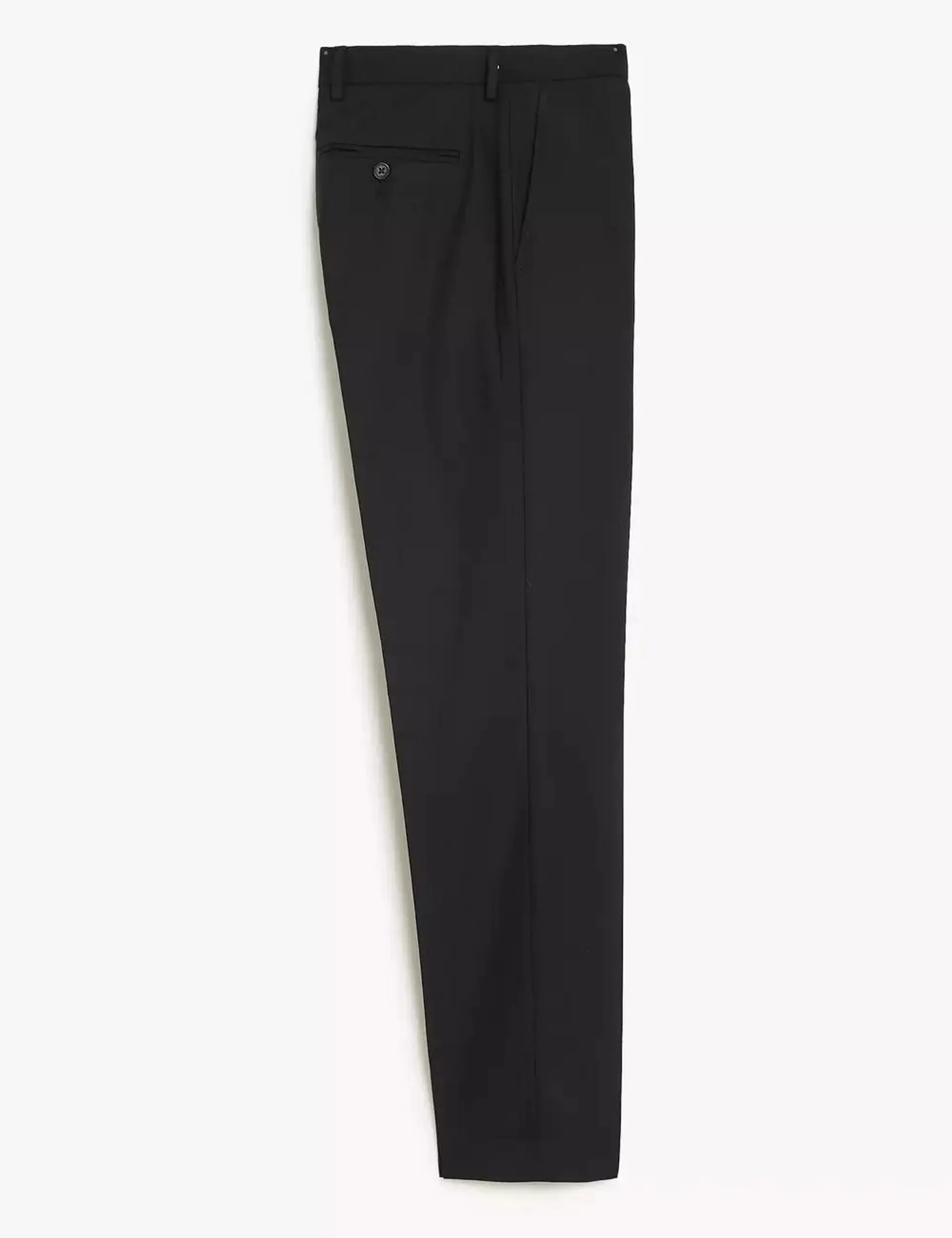 Regular Fit Wool Blend Flat Front Trousers