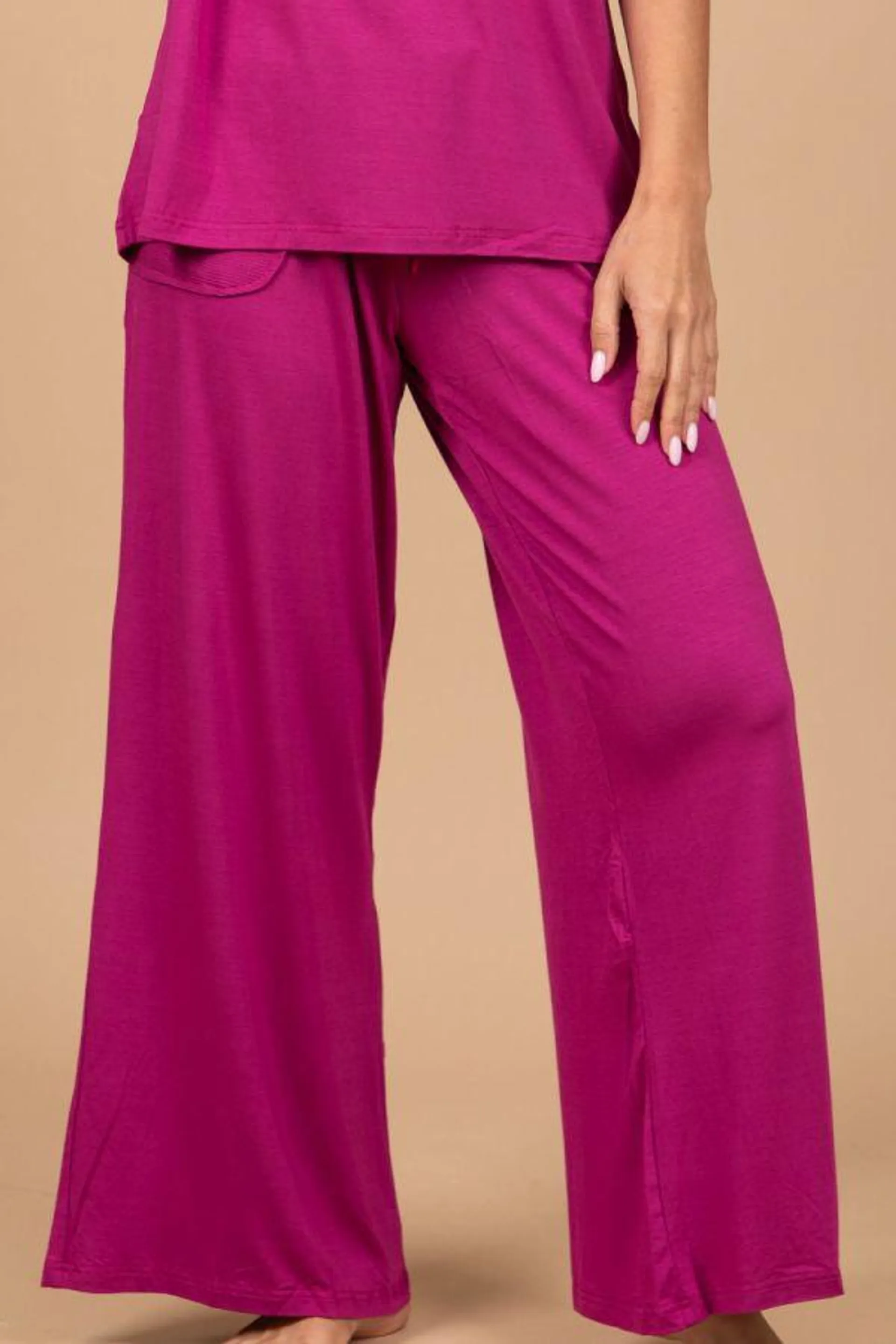 Ladies Cherise Rib Trim Lounge Pant
