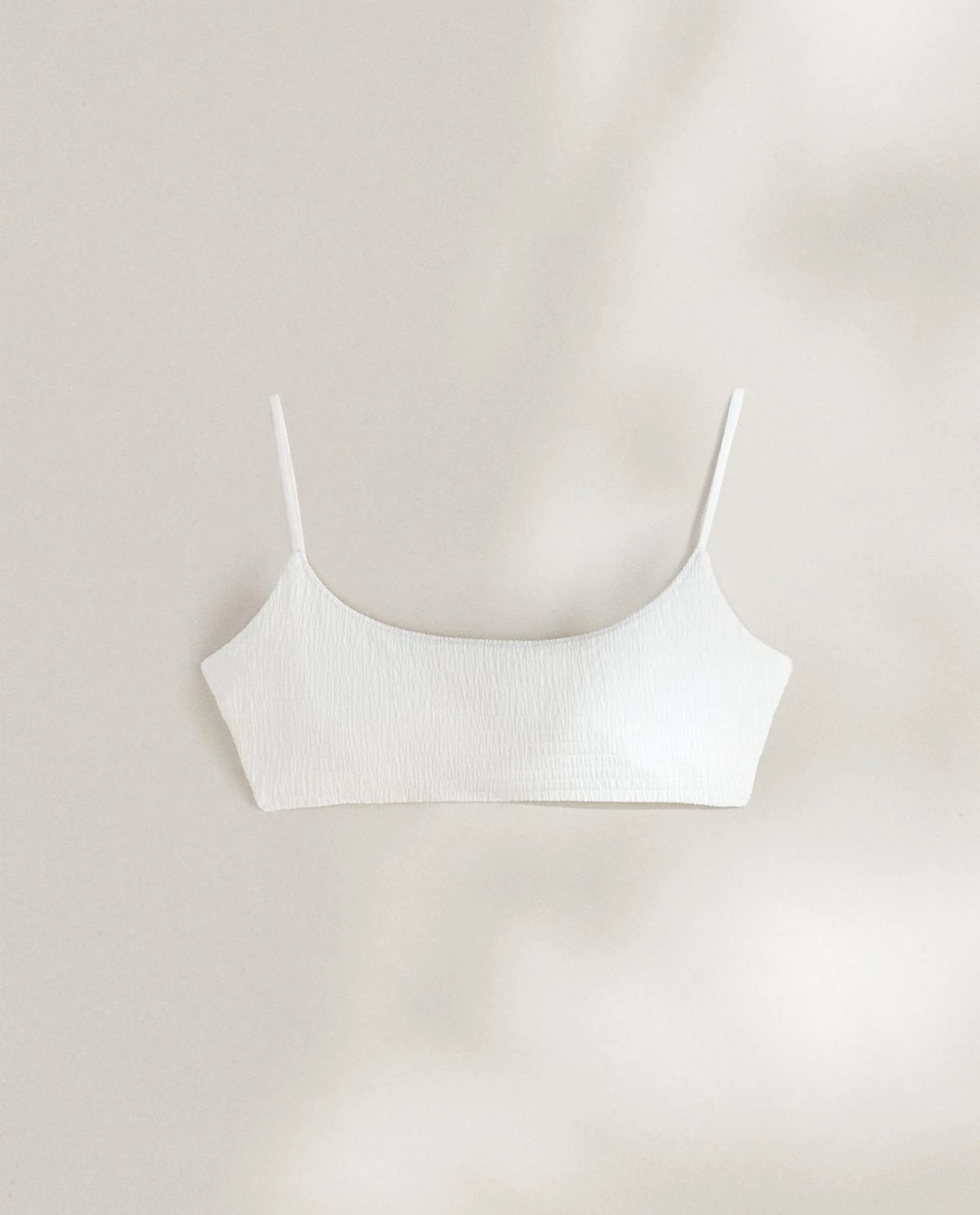 SMOCKED BIKINI TOP