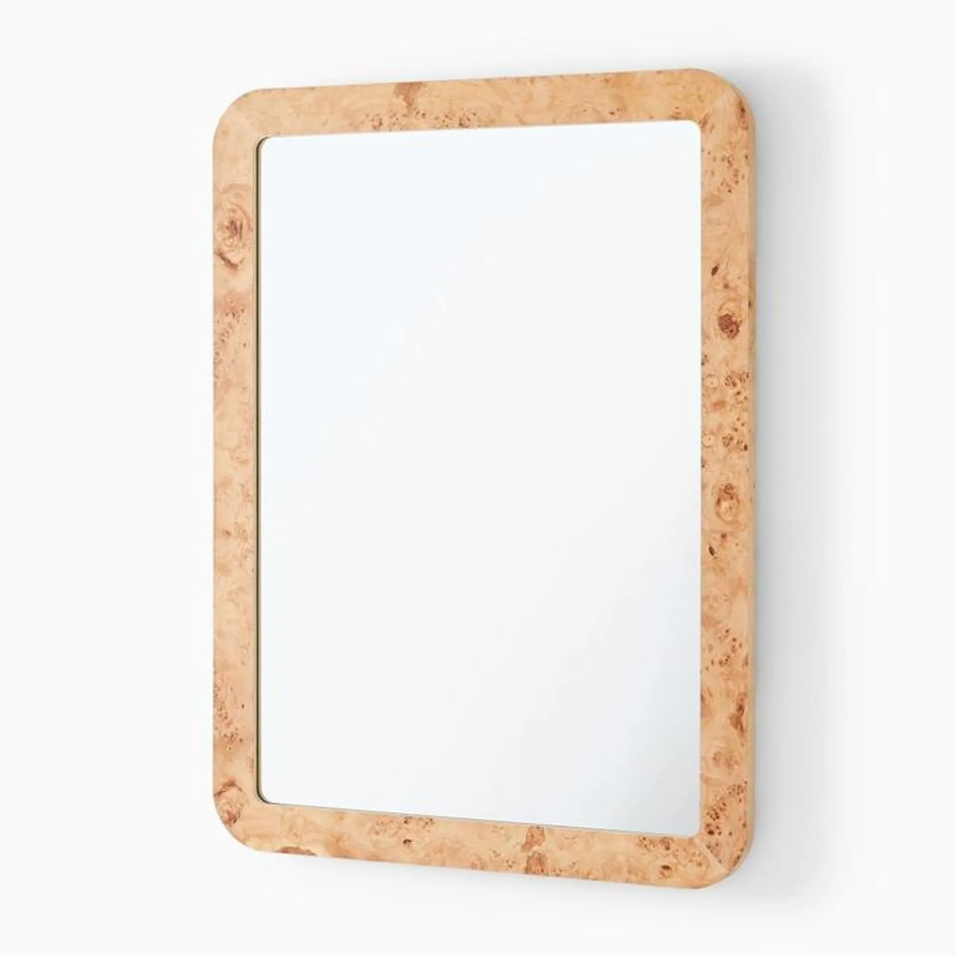 Burled Wood Wall Mirror