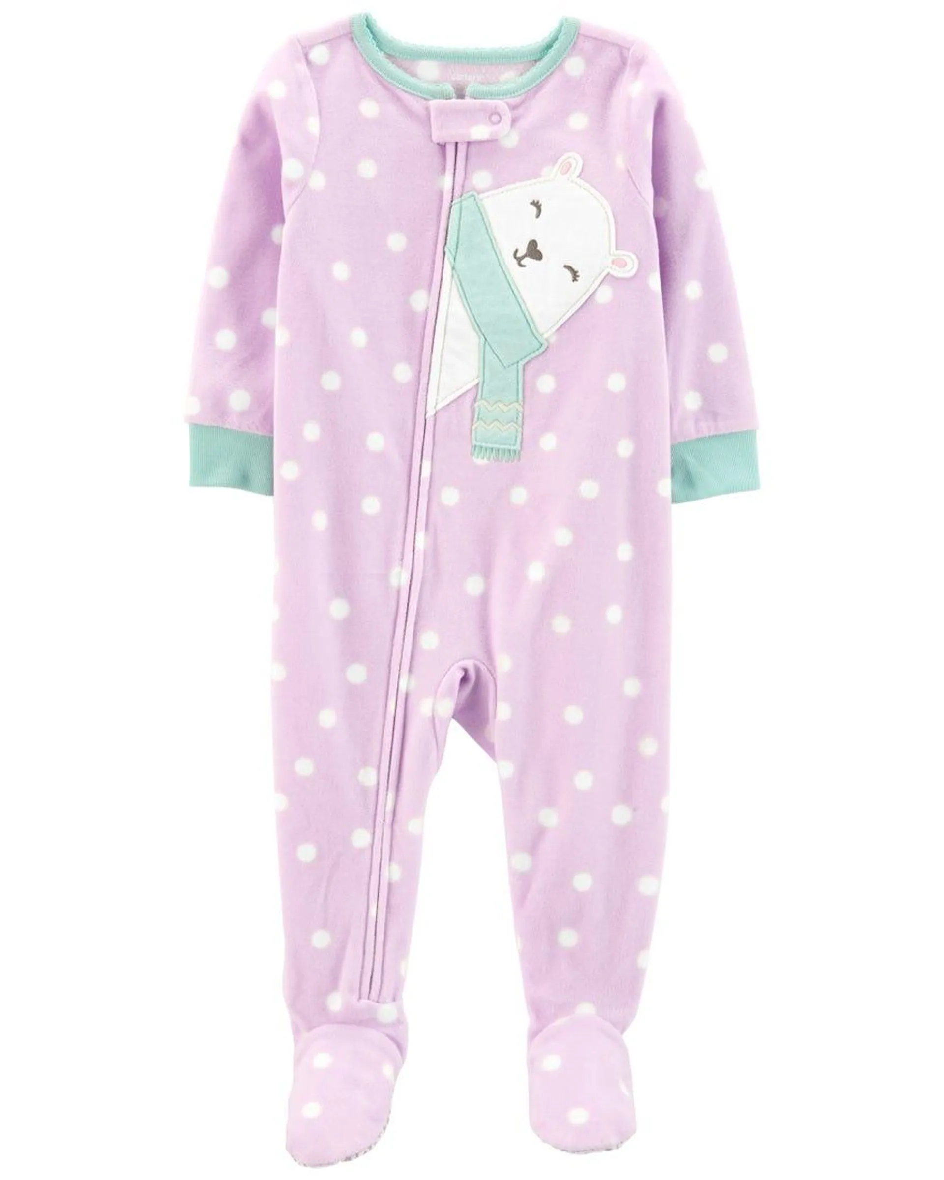 1-Piece Polar Bear Fleece Footie PJs