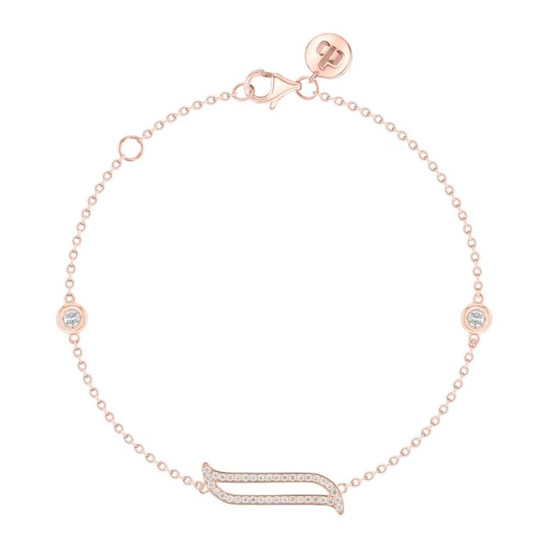 Alif Rose Gold Diamond Bracelet