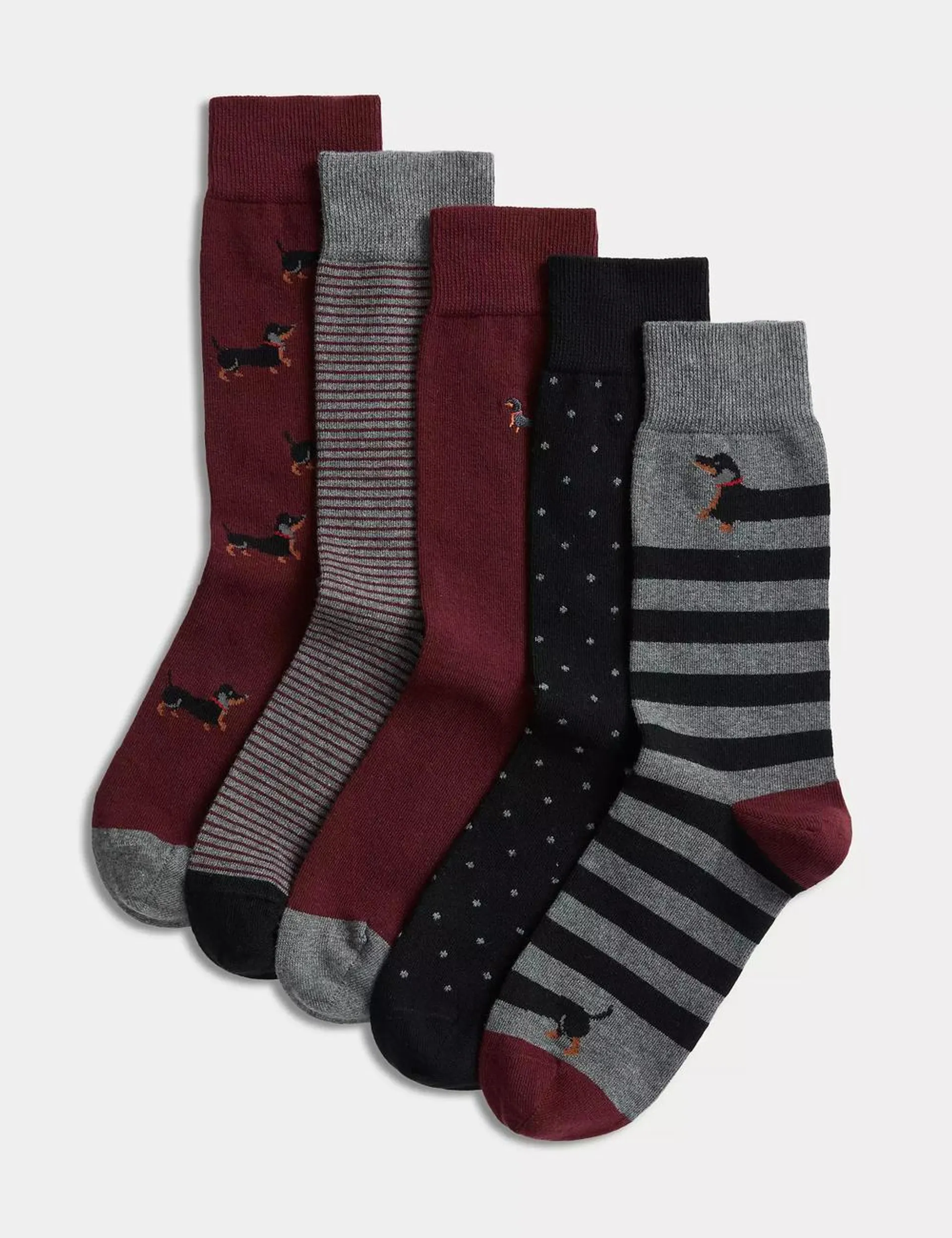 5pk Cool & Fresh™ Cotton Rich Dog Socks