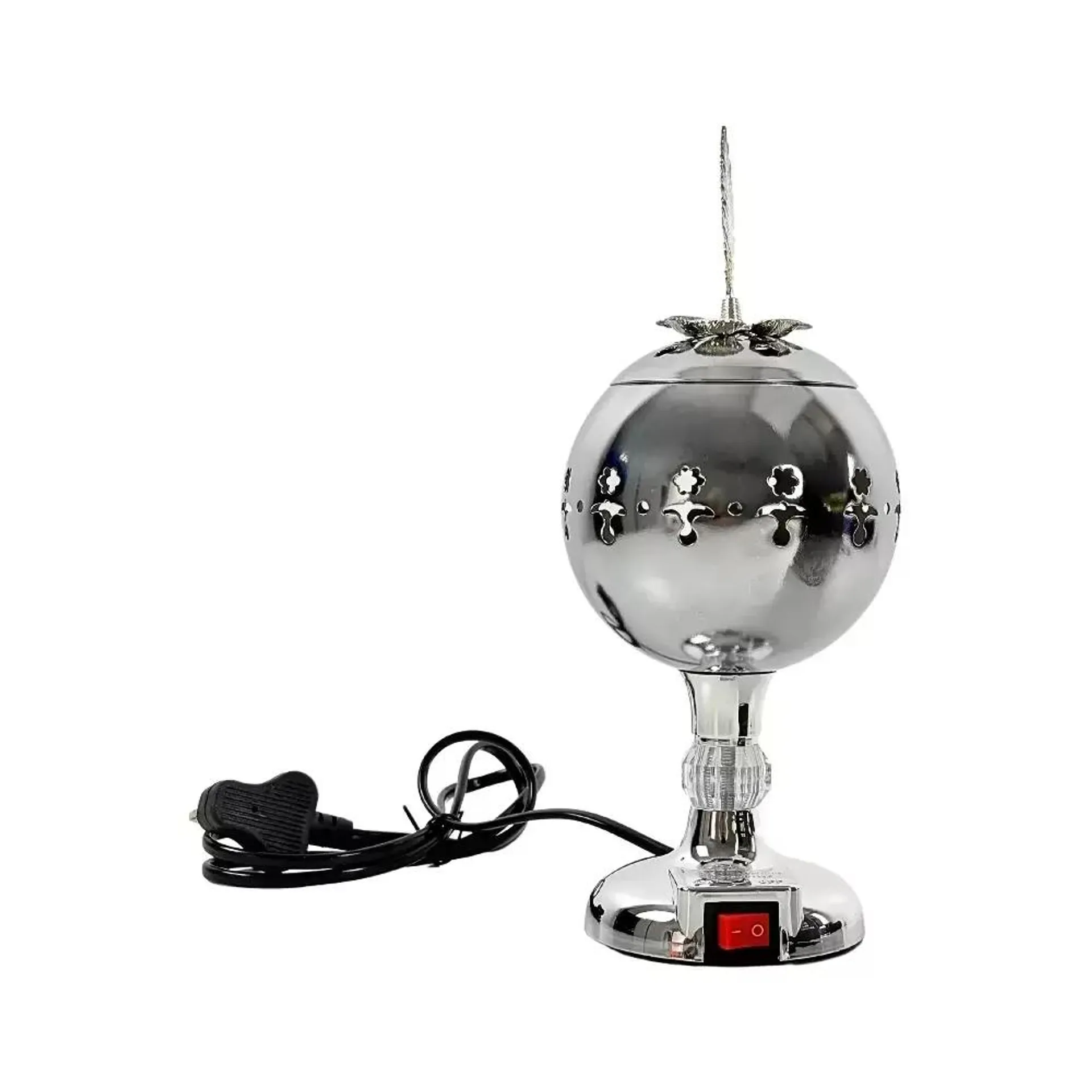 Electric Incense Burner With Temperature Adjustable 50-300 Degree Celsius- Silver