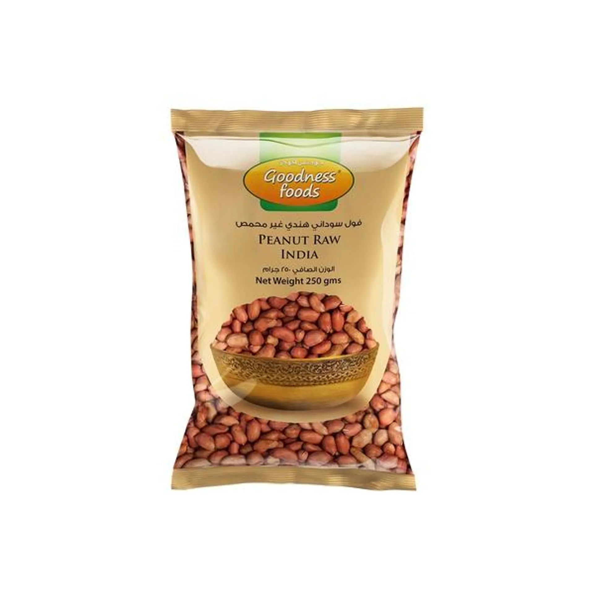 Goodness Foods Peanuts Raw India 250g