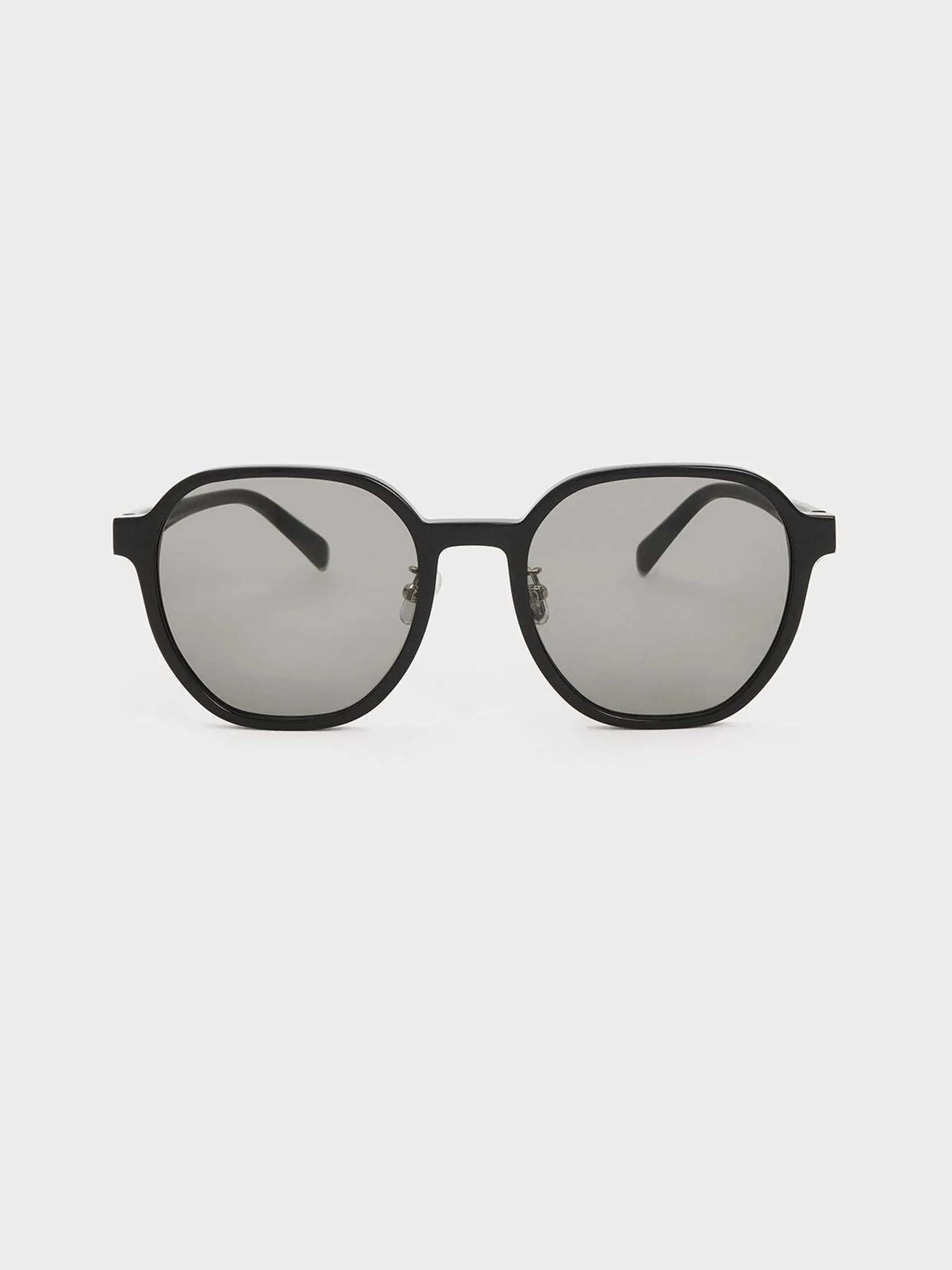 Square Recycled Acetate Sunglasses - Black