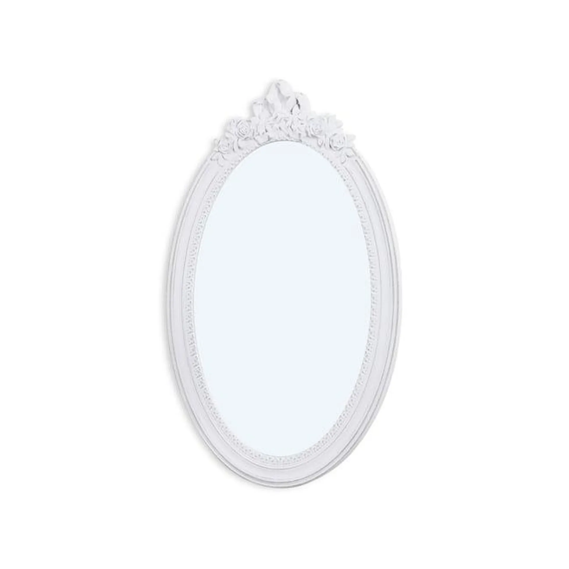 vintage wooden wall mirror 40x2x65cm- whitewash