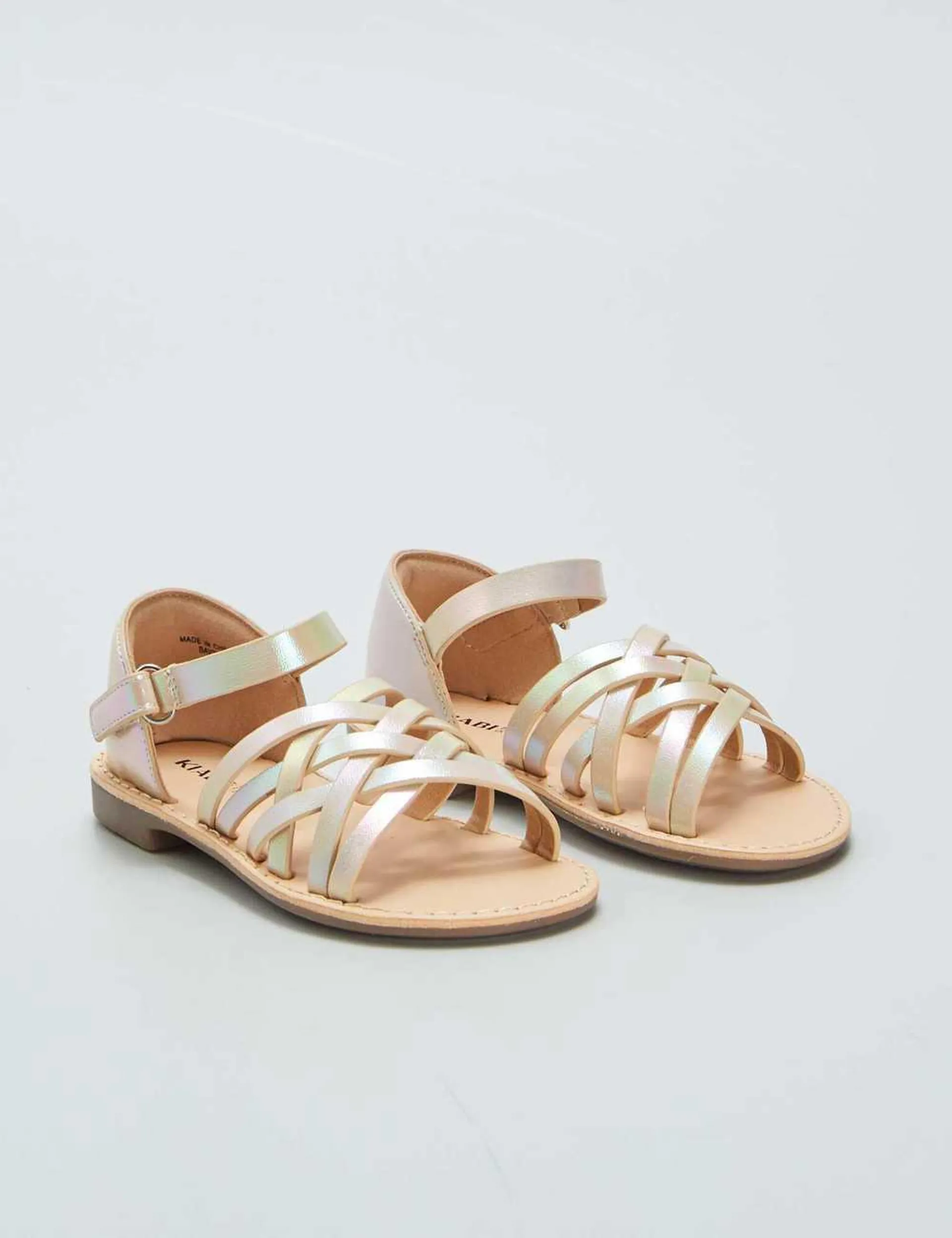 Iridescent sandals