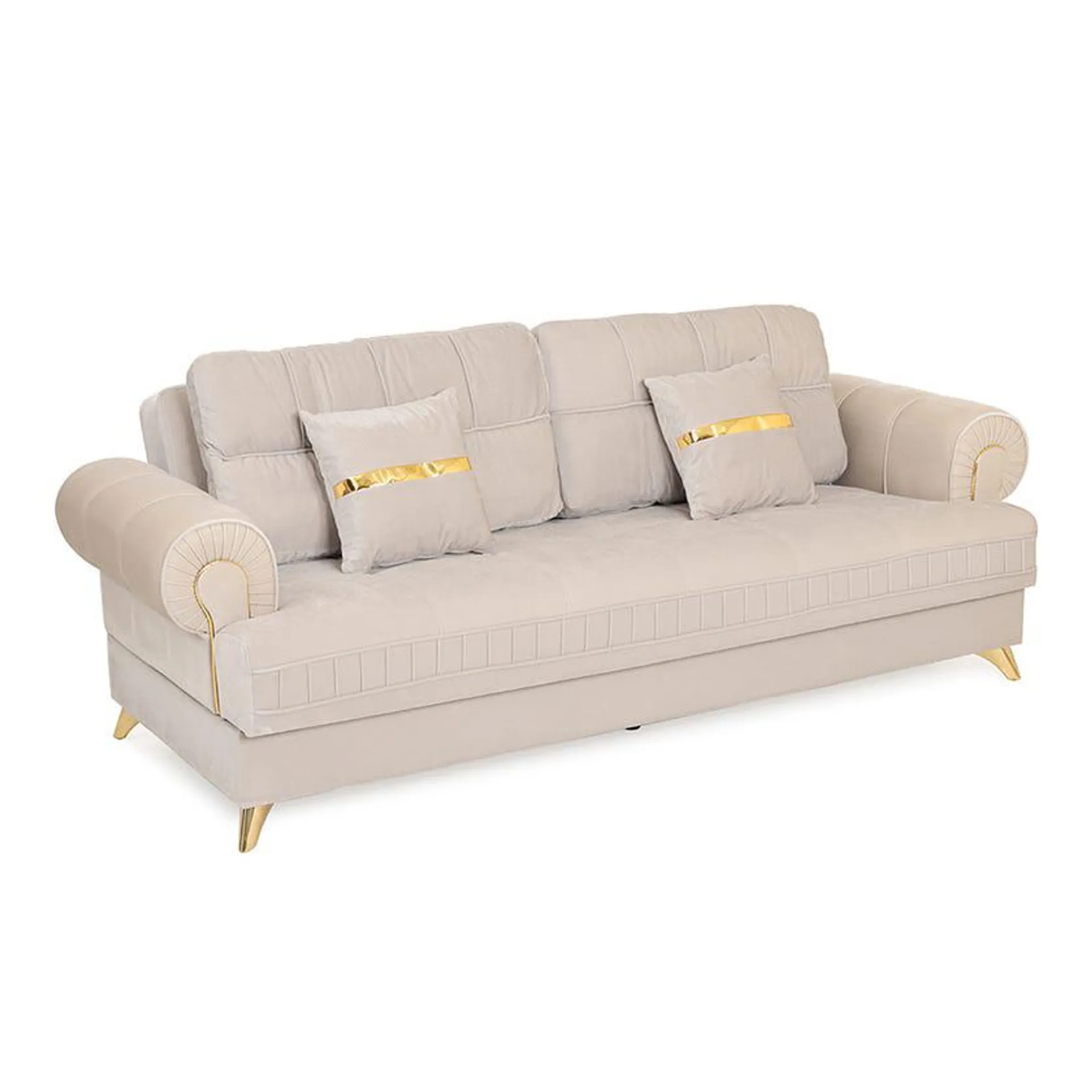 Dilara 3-Seater Sofa, Cream