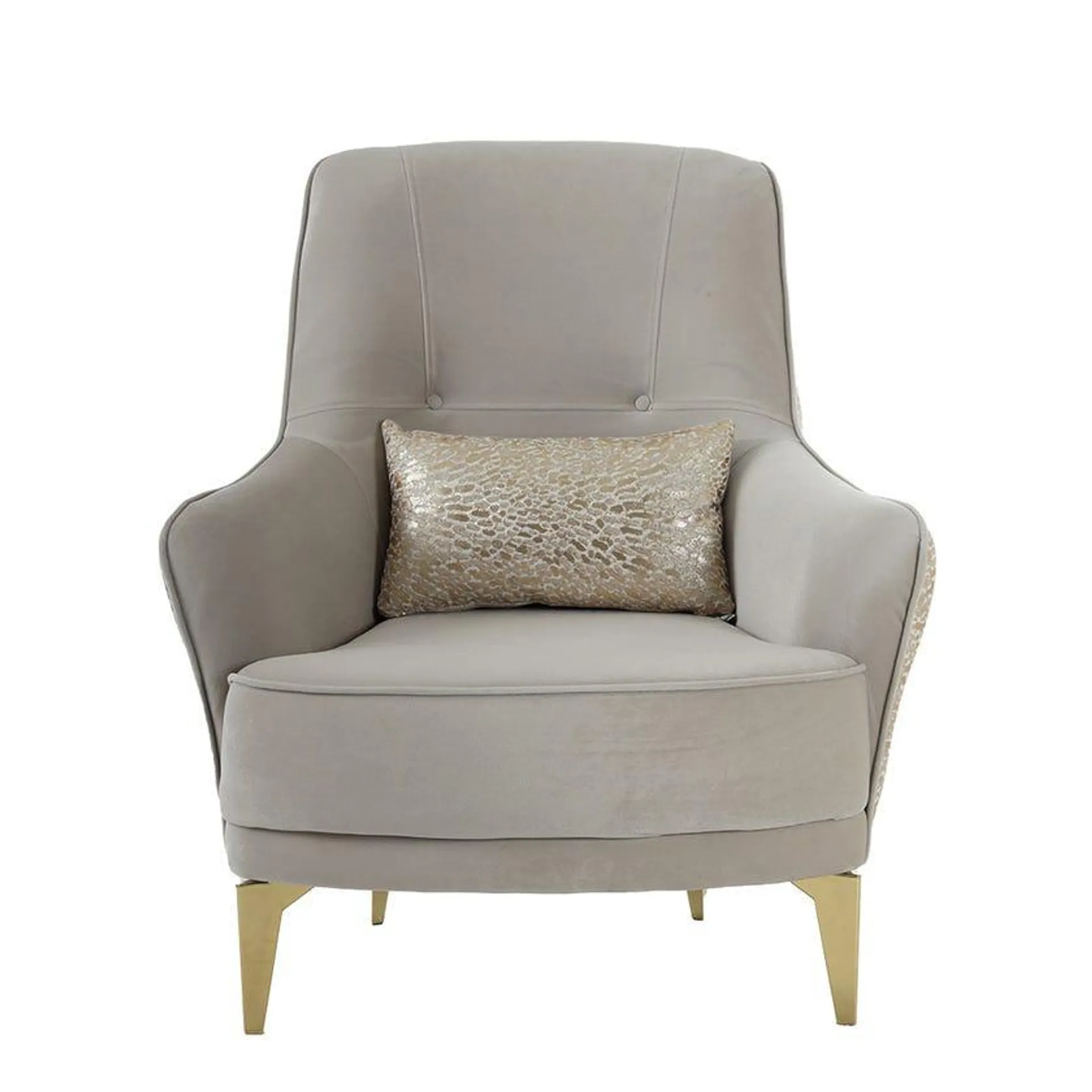 Dilara Upholstered Armchair, Cream