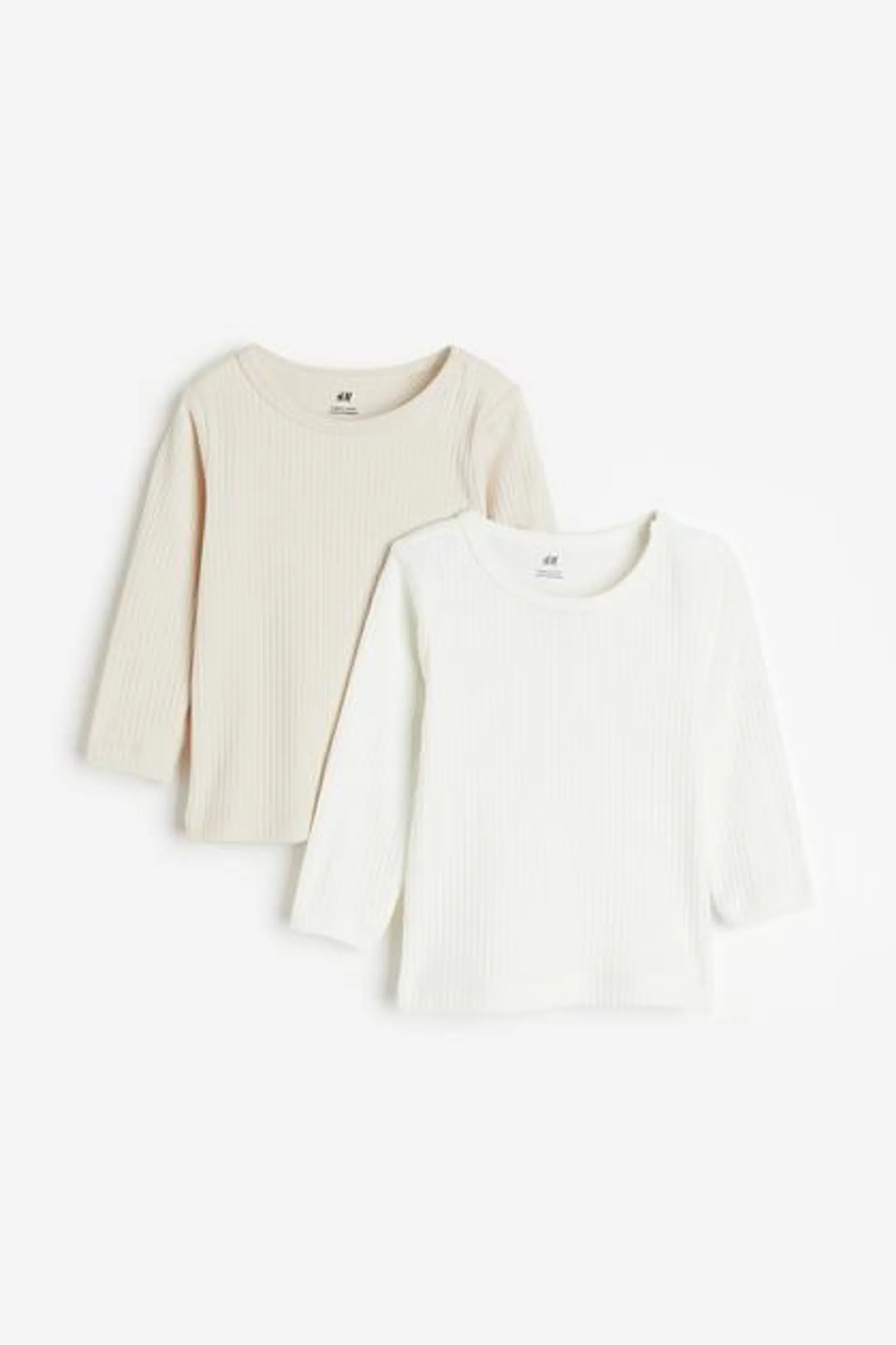 2-pack ribbed jersey tops