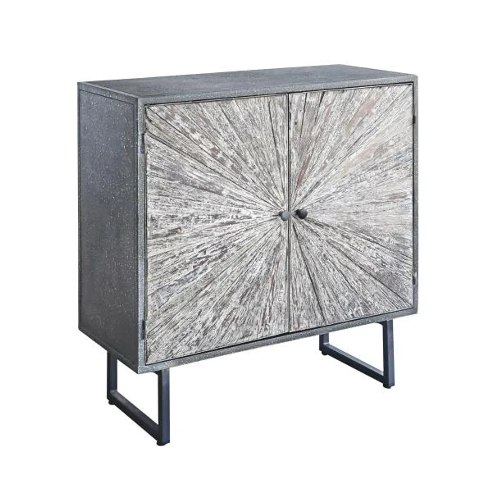 Iron Wooden 2 Doors Cabinet (Q1015)