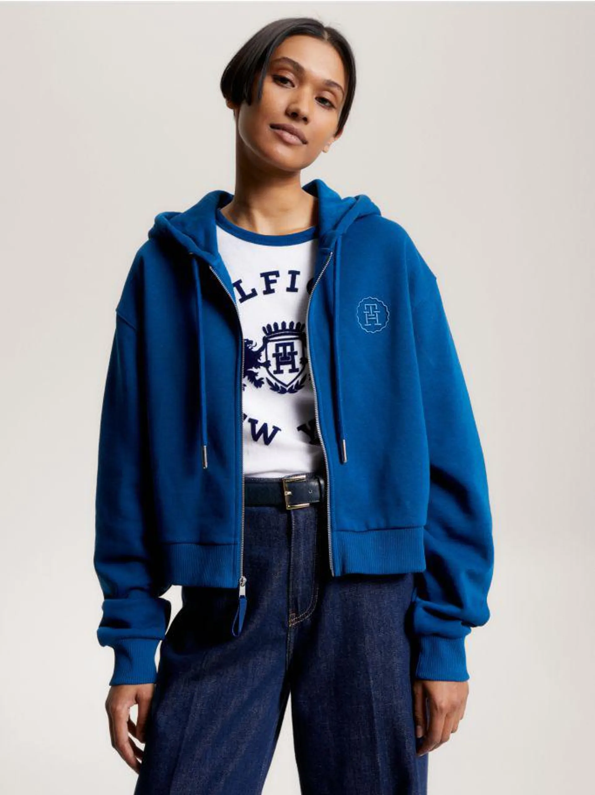 Logo Embroidery Zip-Thru Hoody