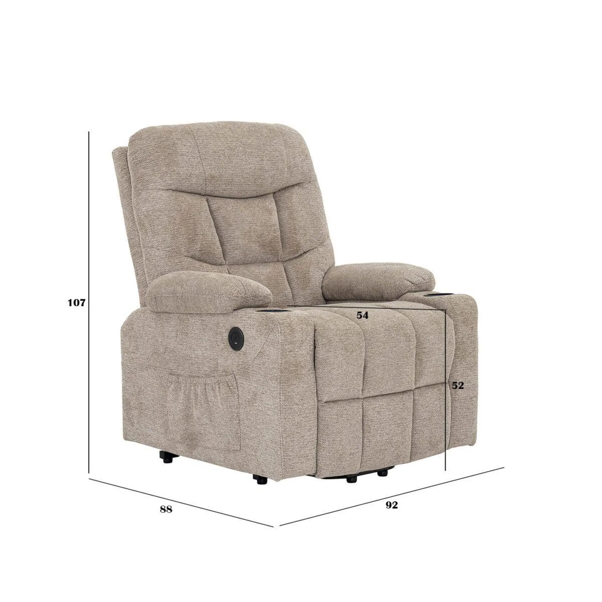 Leen Electrical Massager Recliner – Beige