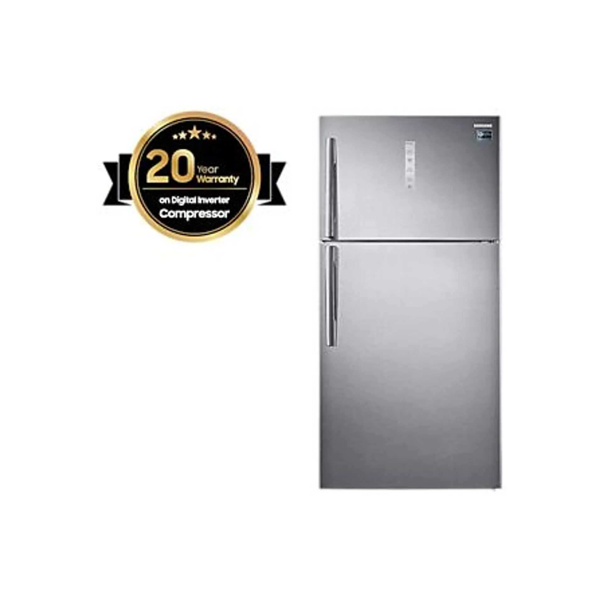 Top mount freezer with Twin Cooling™, Digital Inverter Technology, 4 Star Energy Rating and 585 L, Silver - RT58K7057SL/AE